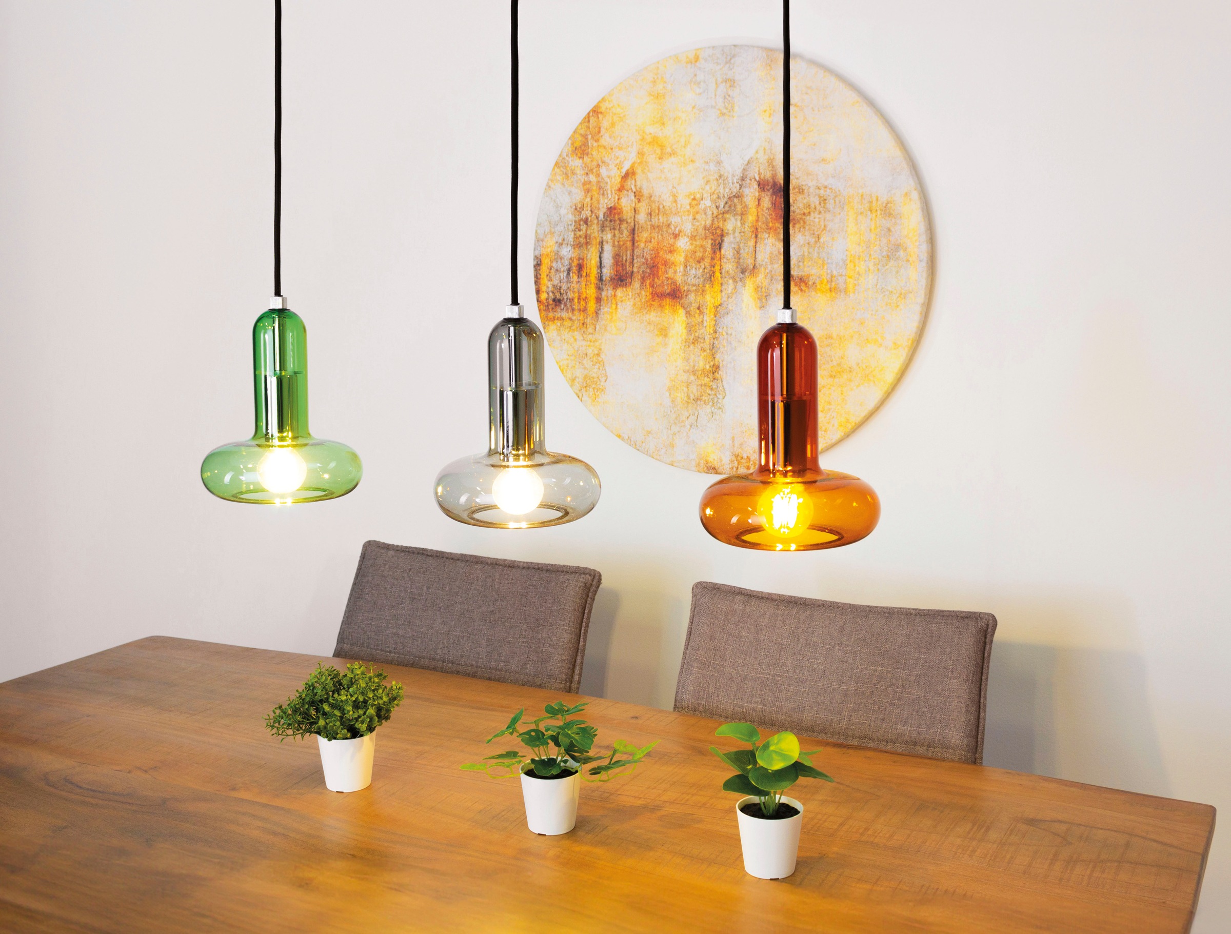 ECO-LIGHT Pendelleuchte »Perseus«, 3 flammig, Leuchtmittel E14   ohne Leuch günstig online kaufen