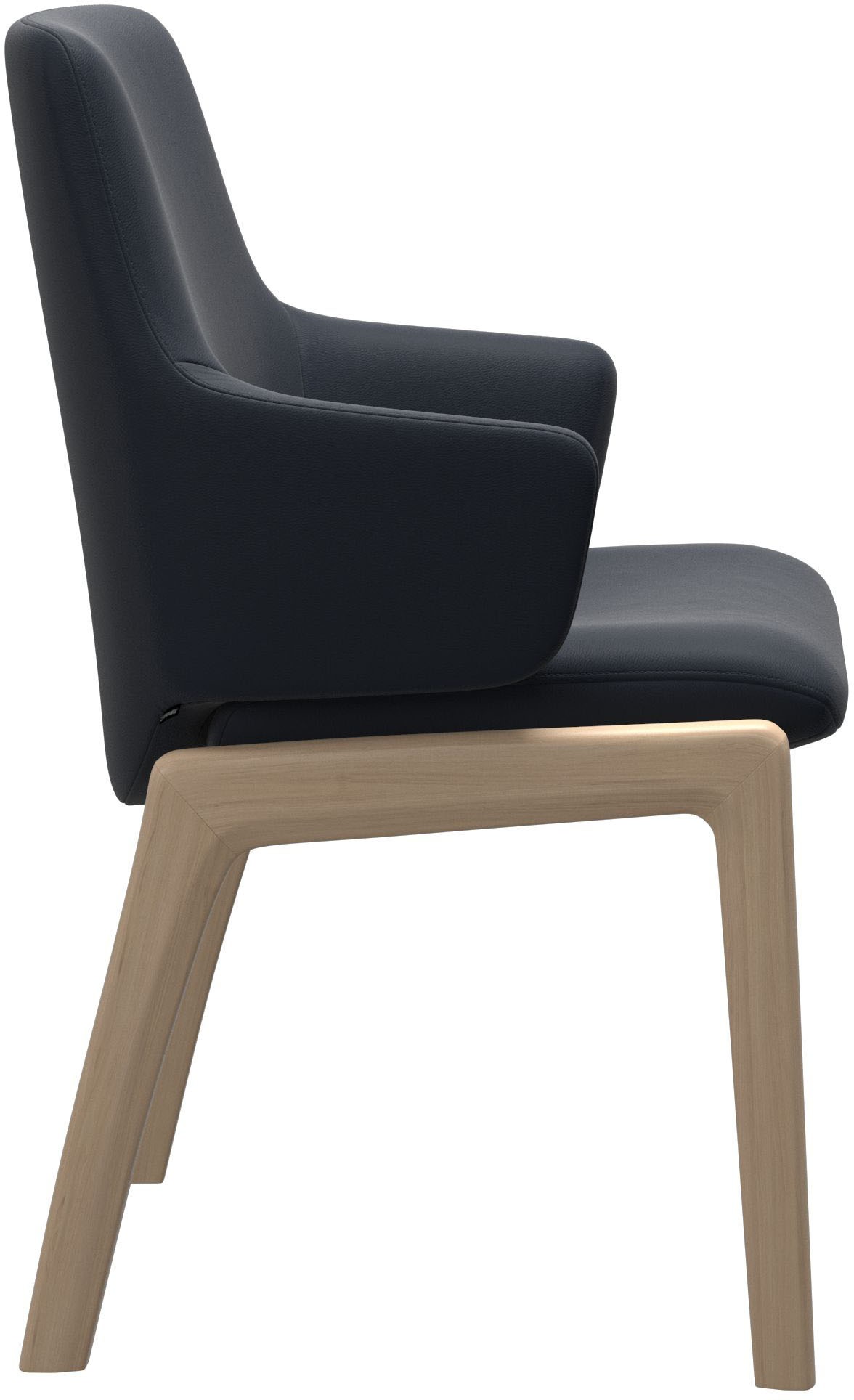 Stressless® Polsterstuhl »Laurel«, Leder PALOMA, Low Back mit Armlehne, Größe L, mit abgerundeten Beinen in Schwarz