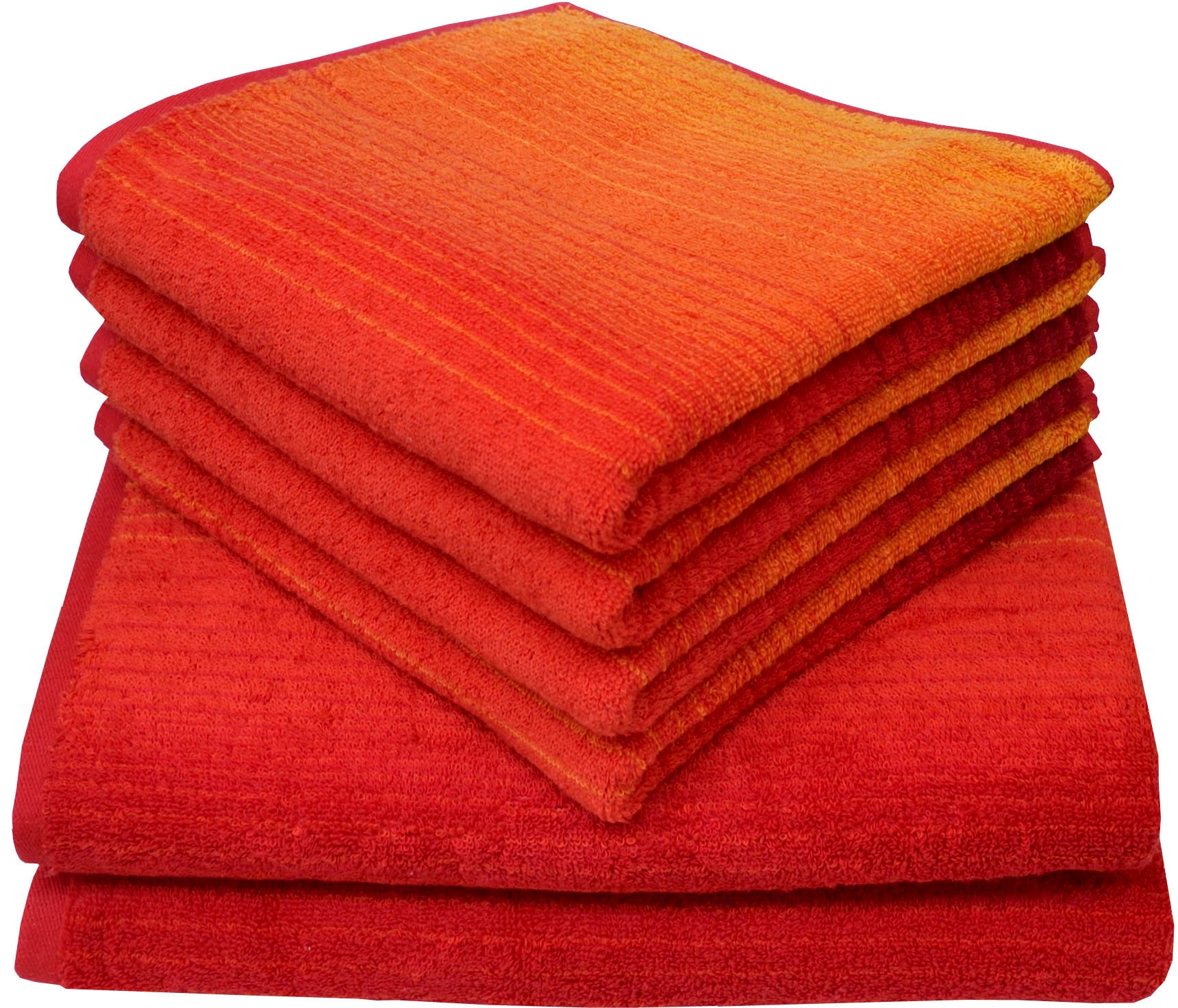 Dyckhoff Handtuch Set »mit Farbverlauf«, Set, 6 tlg., Walkfrottee, mit  Farbverlauf bequem und schnell bestellen