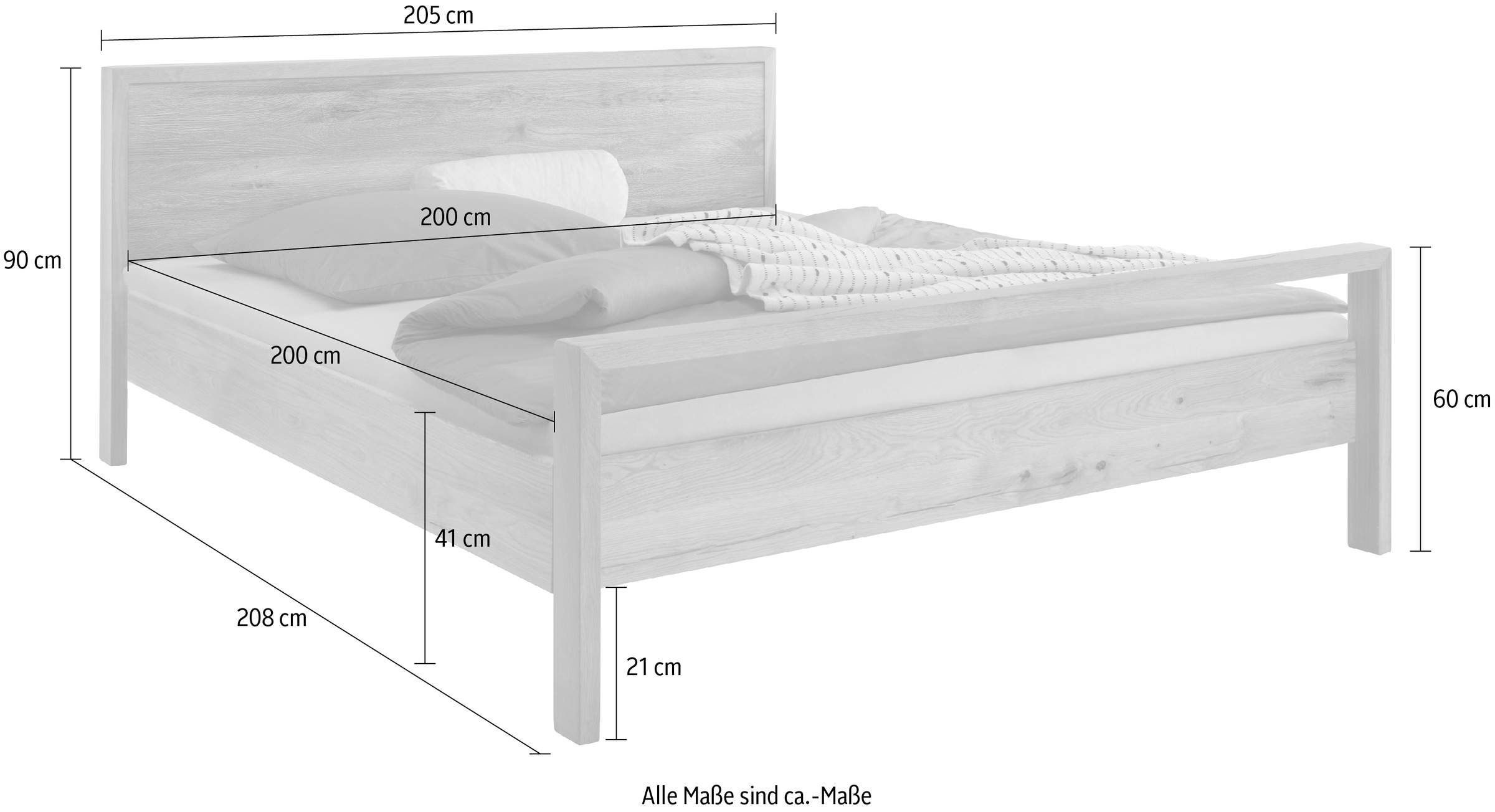 4. Bild von Home affaire Massivholzbett »Huven«