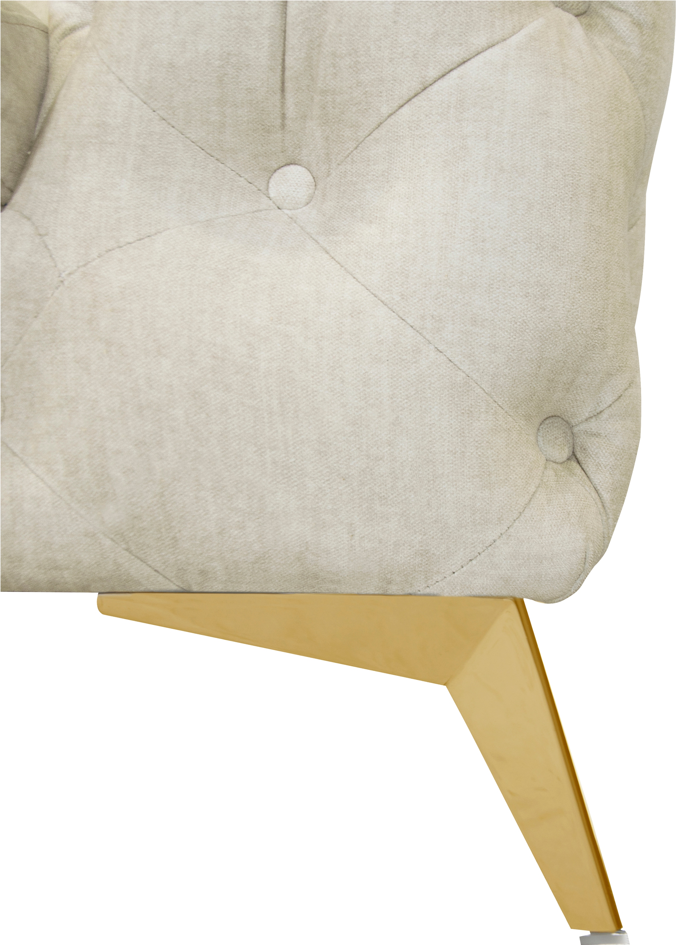 Leonique Chesterfield-Sofa »Glynis«, aufwändige Knopfheftung, moderne Chesterfield Optik, Fußfarbe wählbar