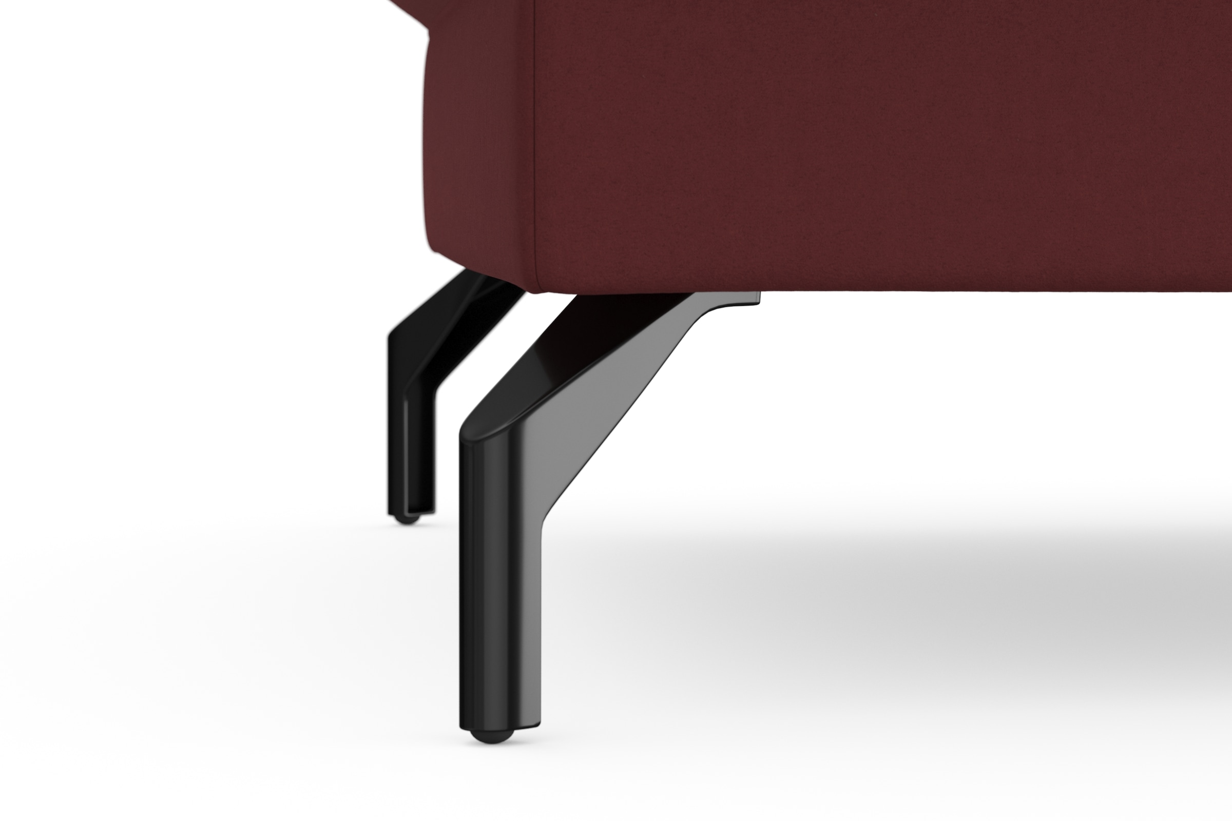 sit&more Hocker »Fashion«, inklusive Federkern, mit hochwertigen, schwarzen Metallfüßen