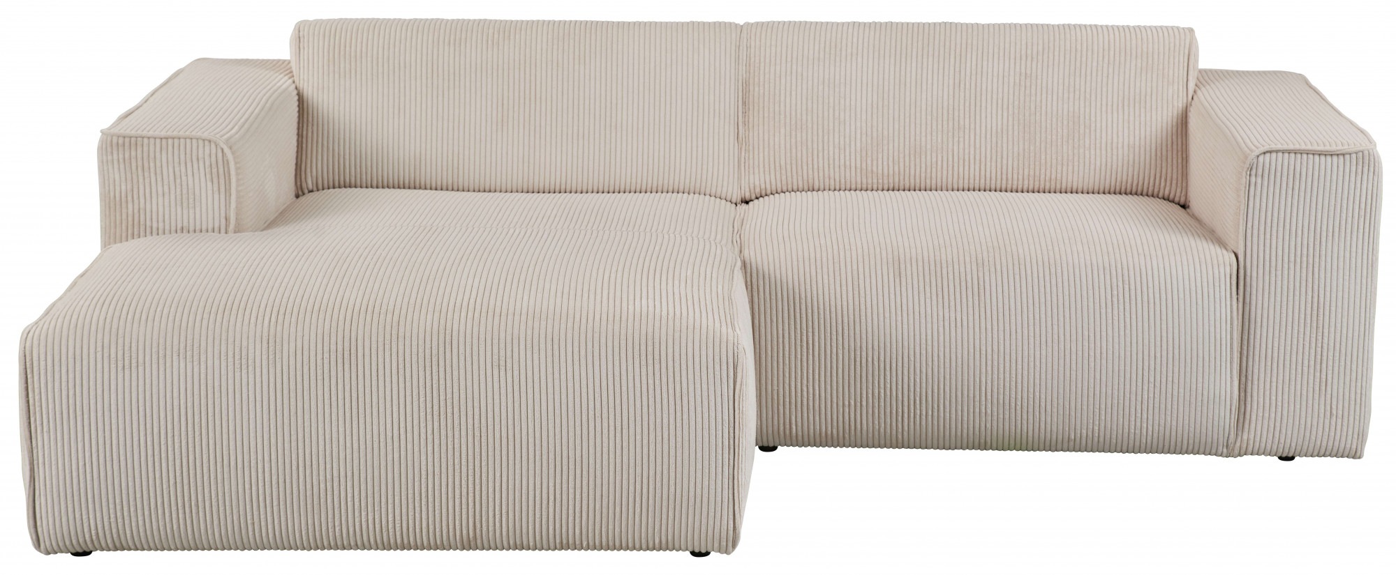 andas Ecksofa Noord, mit Kedernaht, Breite 234 cm, Cord, Struktur, Webstoff günstig online kaufen