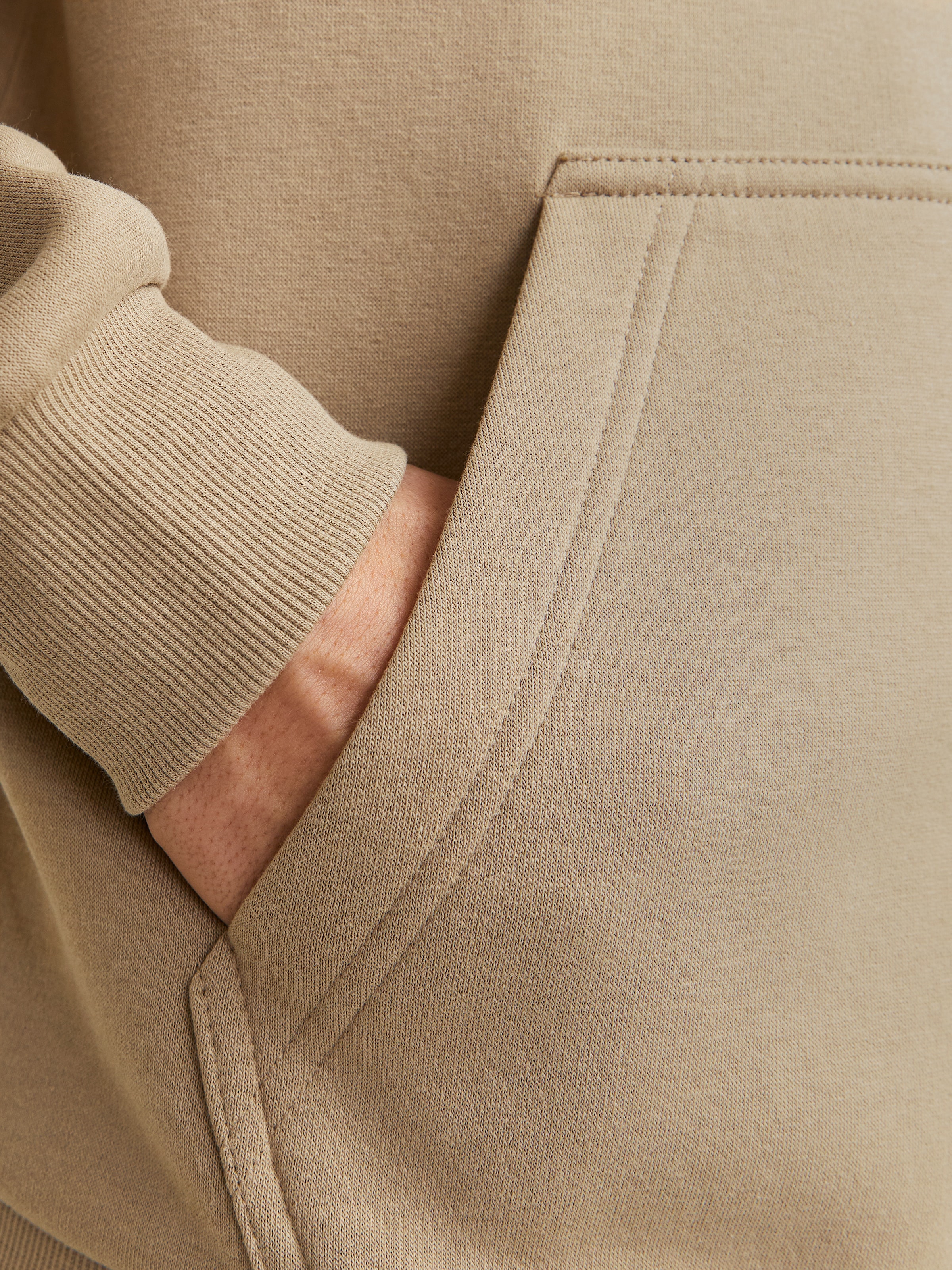 Jack & Jones Kapuzensweatjacke »JJEBRADLEY mit Kapuze, ideal für kalte Jahreszeit« Materialmix, relaxed fit