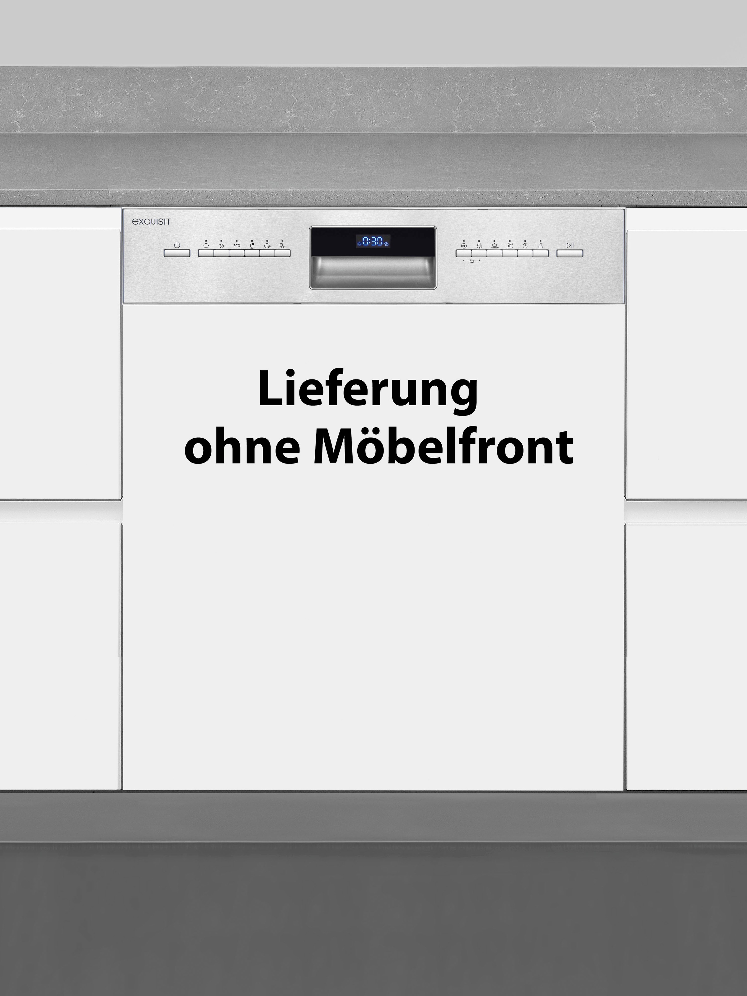 exquisit teilintegrierbarer Geschirrspüler »EGSP9614-EB-030B inox«, 14 Maßg günstig online kaufen