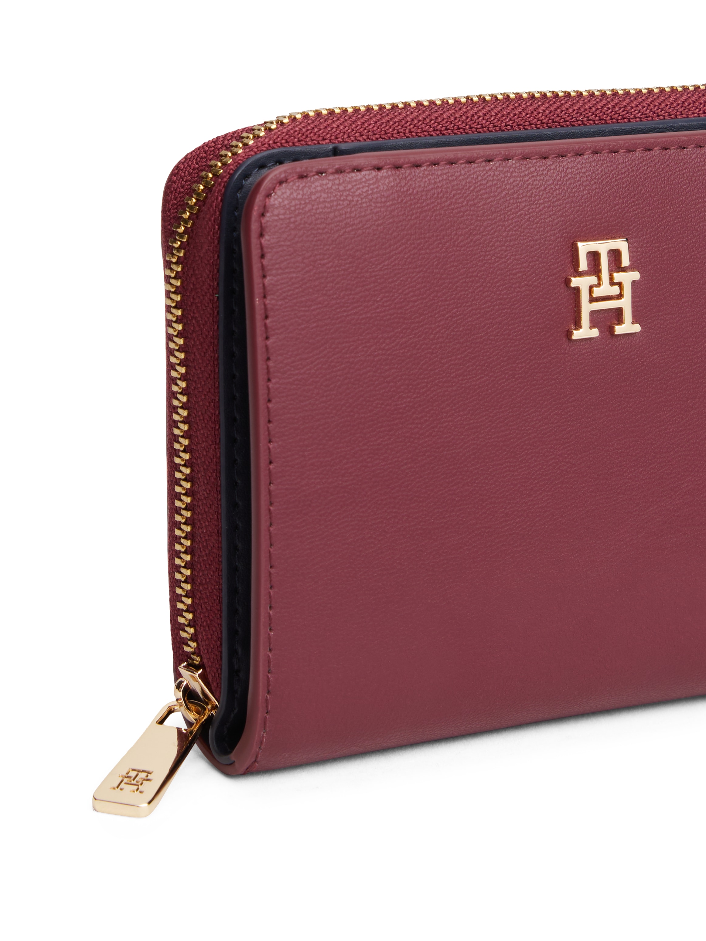 Tommy Hilfiger Geldbörse »TH ICON MED ZA FLAP«, Damen Geldbeutel, Portemonnai mit edlem TH-Logoemblem