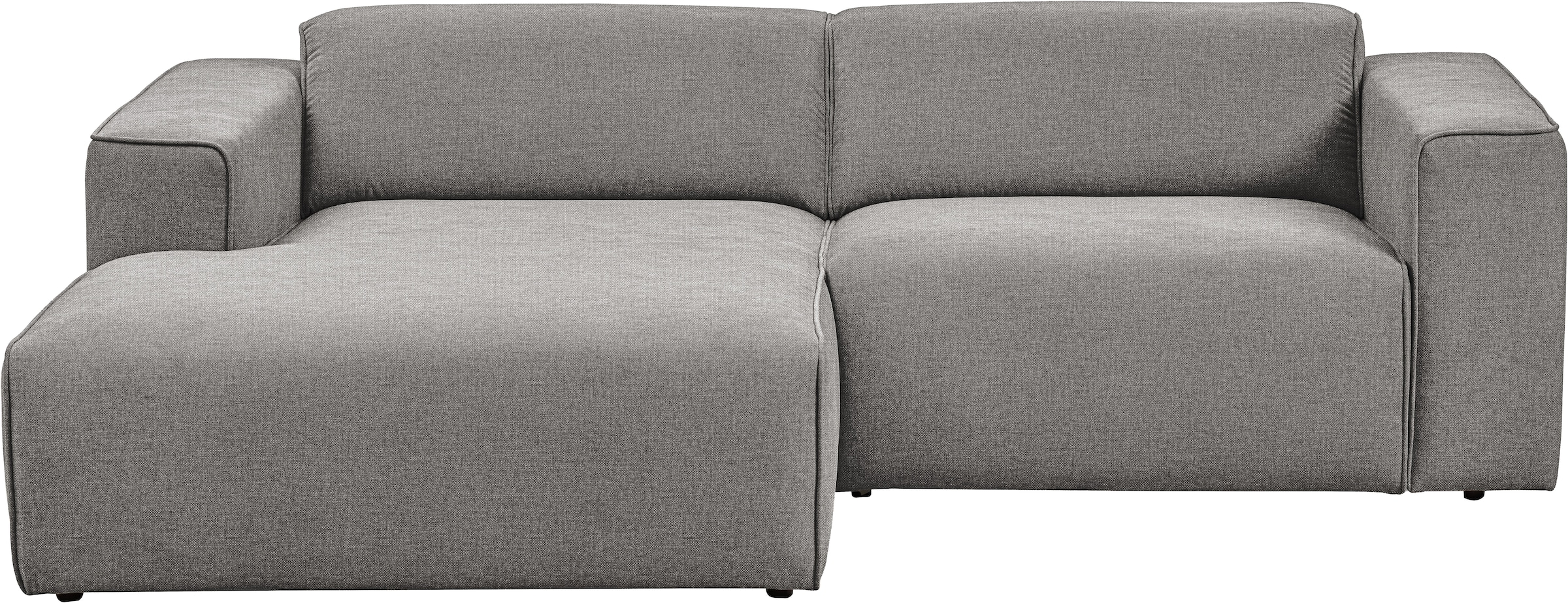andas Ecksofa »Noord mit Kedernaht, Breite 234 cm«, Cord, Struktur, Webstoff, mit Wellenunterfederung, Massivholzrahmen
