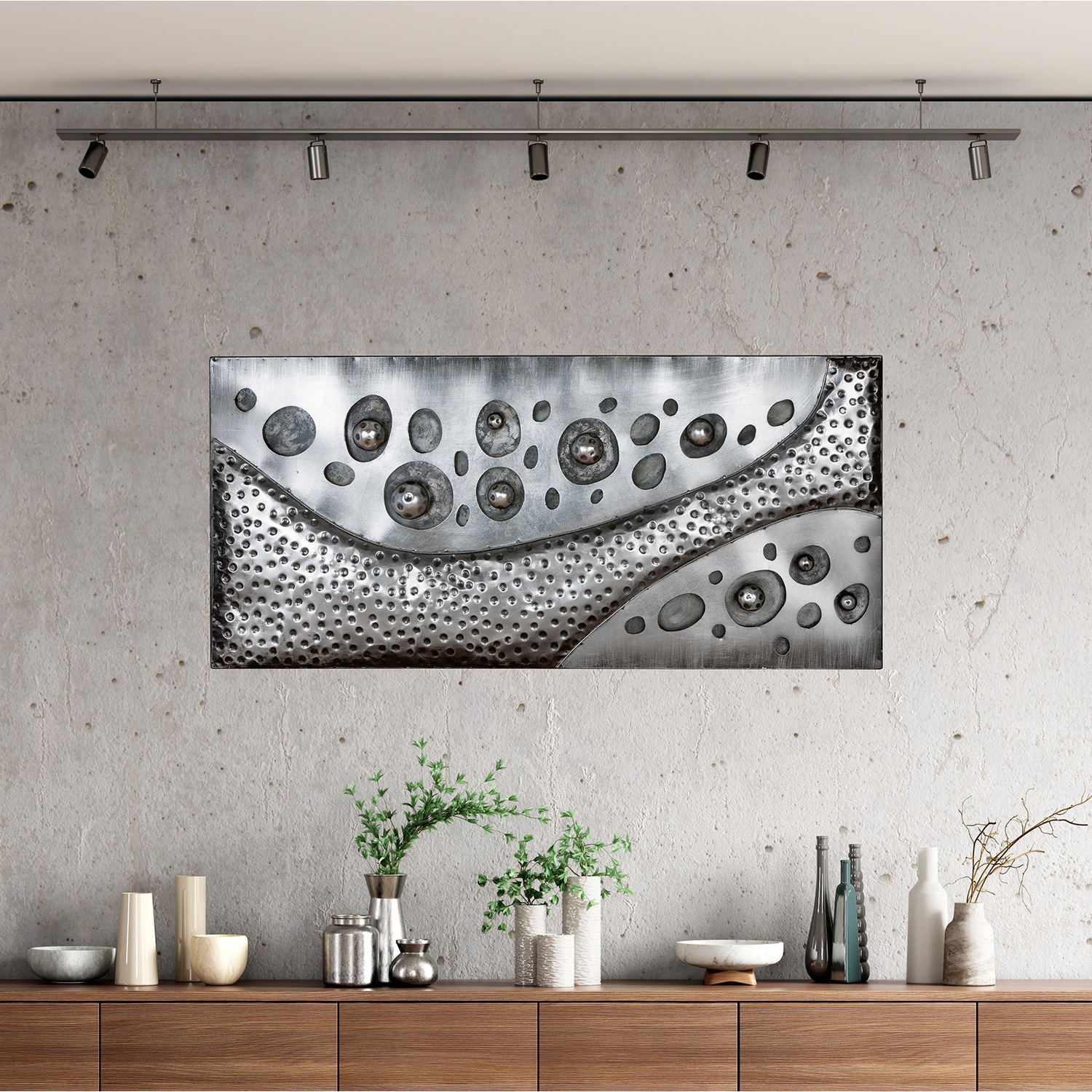 Casablanca by Gilde Metallbild »Bild rechteckig Callosti silberfarben H. 56 günstig online kaufen