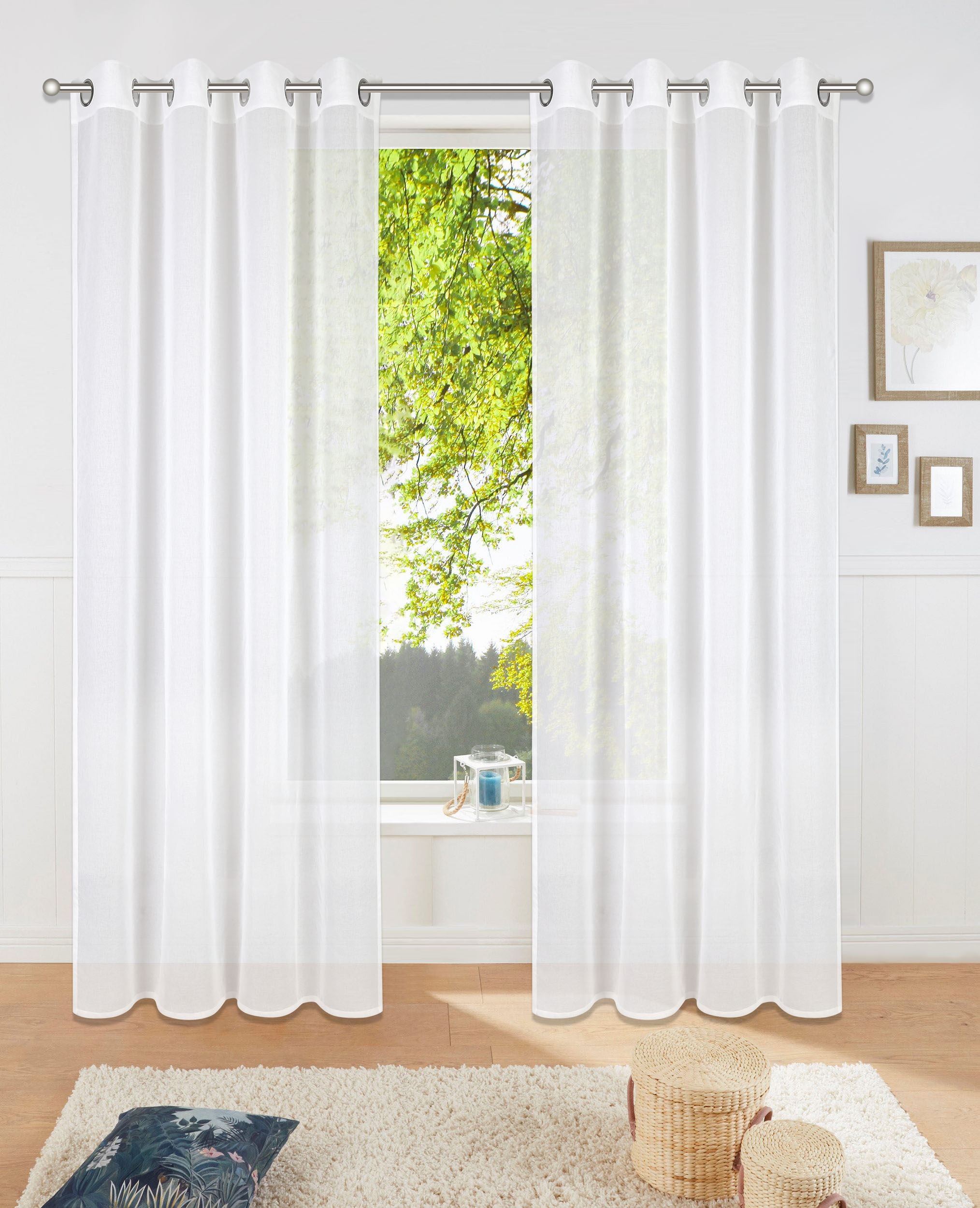 my home Gardine »Dolly« Ösen 1 Stk. tlg. Transparent, Gewebt, Polyester günstig online kaufen