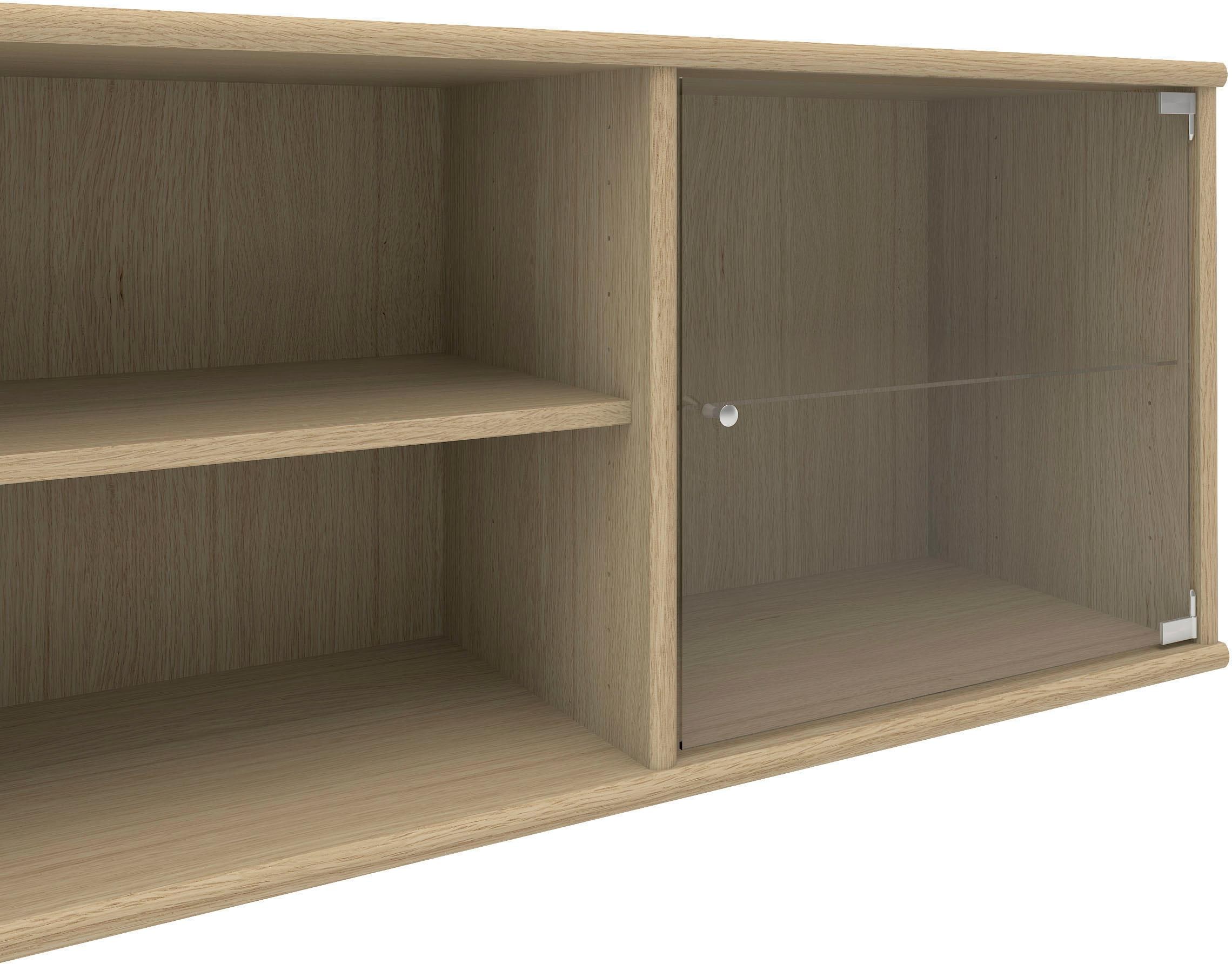 Hammel Furniture Regal »Mistral, Hochwertig Lowboard, hängend/stehend montierbar«, mit zwei Glastüren, B: 177 cm, lowboard, anpassungsbar Designmöbel