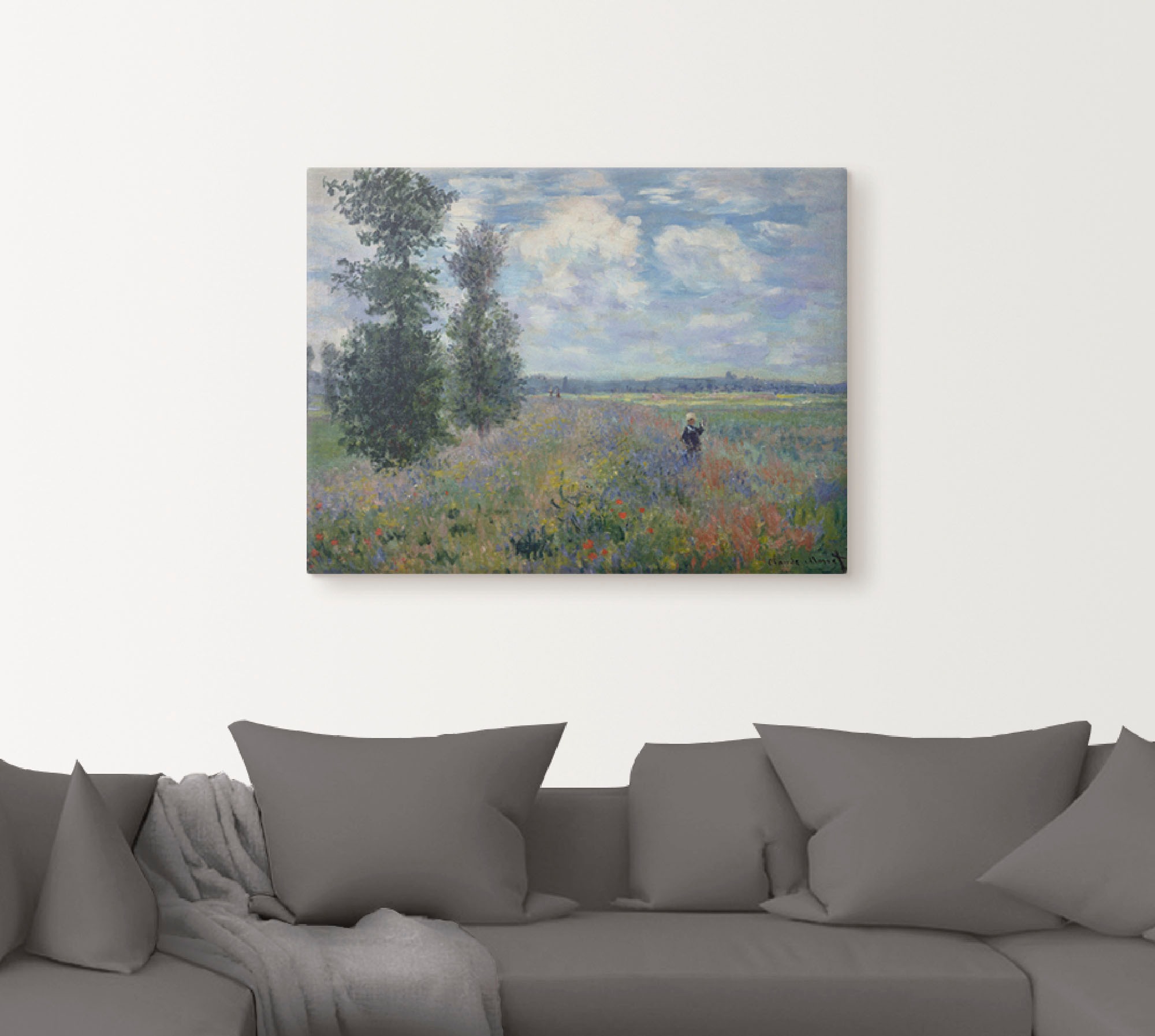Artland Leinwandbild »Les Coquelicots environs de Argenteuil«, Blumenwiese, (1 St.), auf Keilrahmen gespannt
