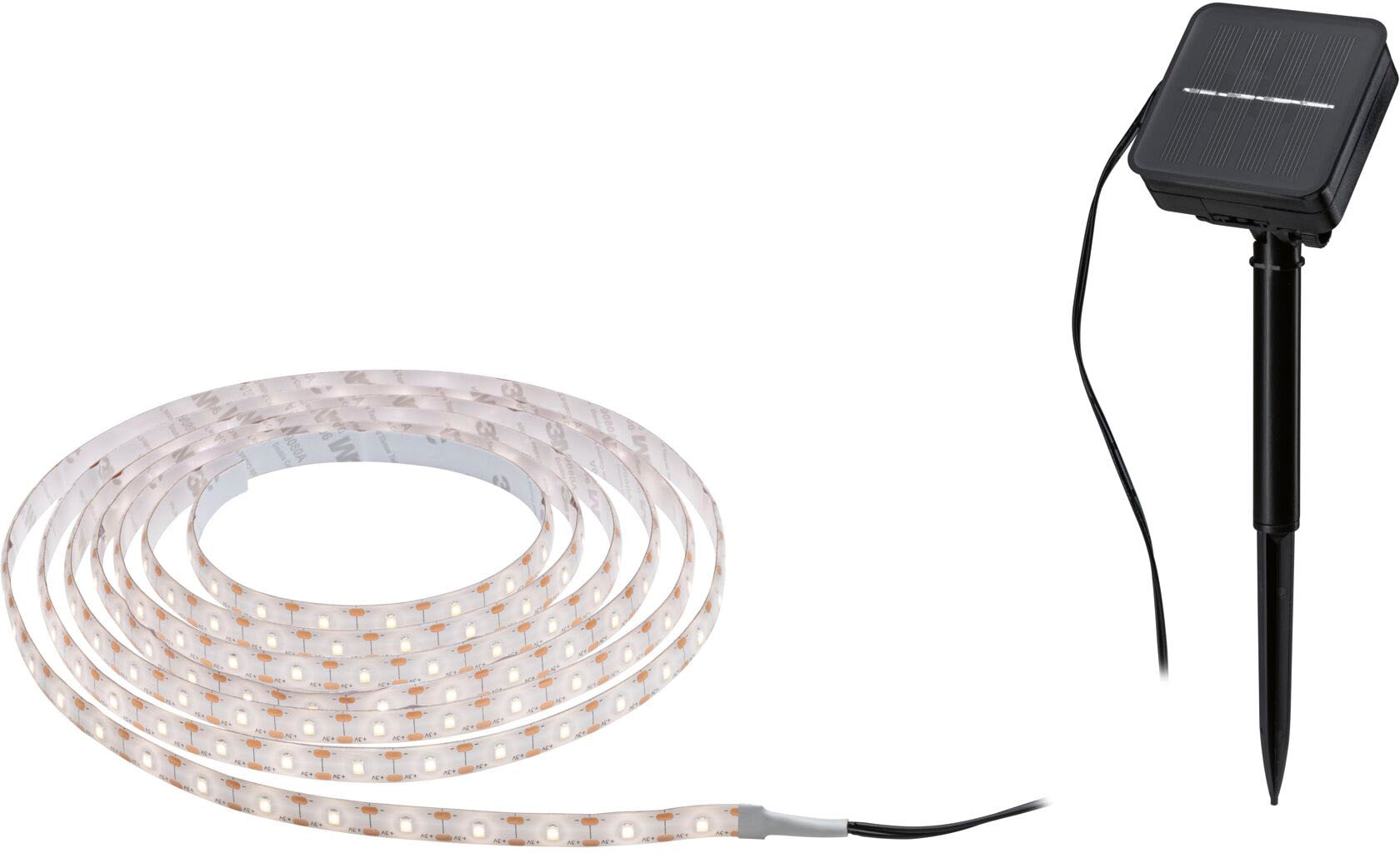 Paulmann LED-Streifen »Solar mit Dämmerungssensor IP44 3m 2700K 0,3W Schwarz« 1 Stk.-flammig