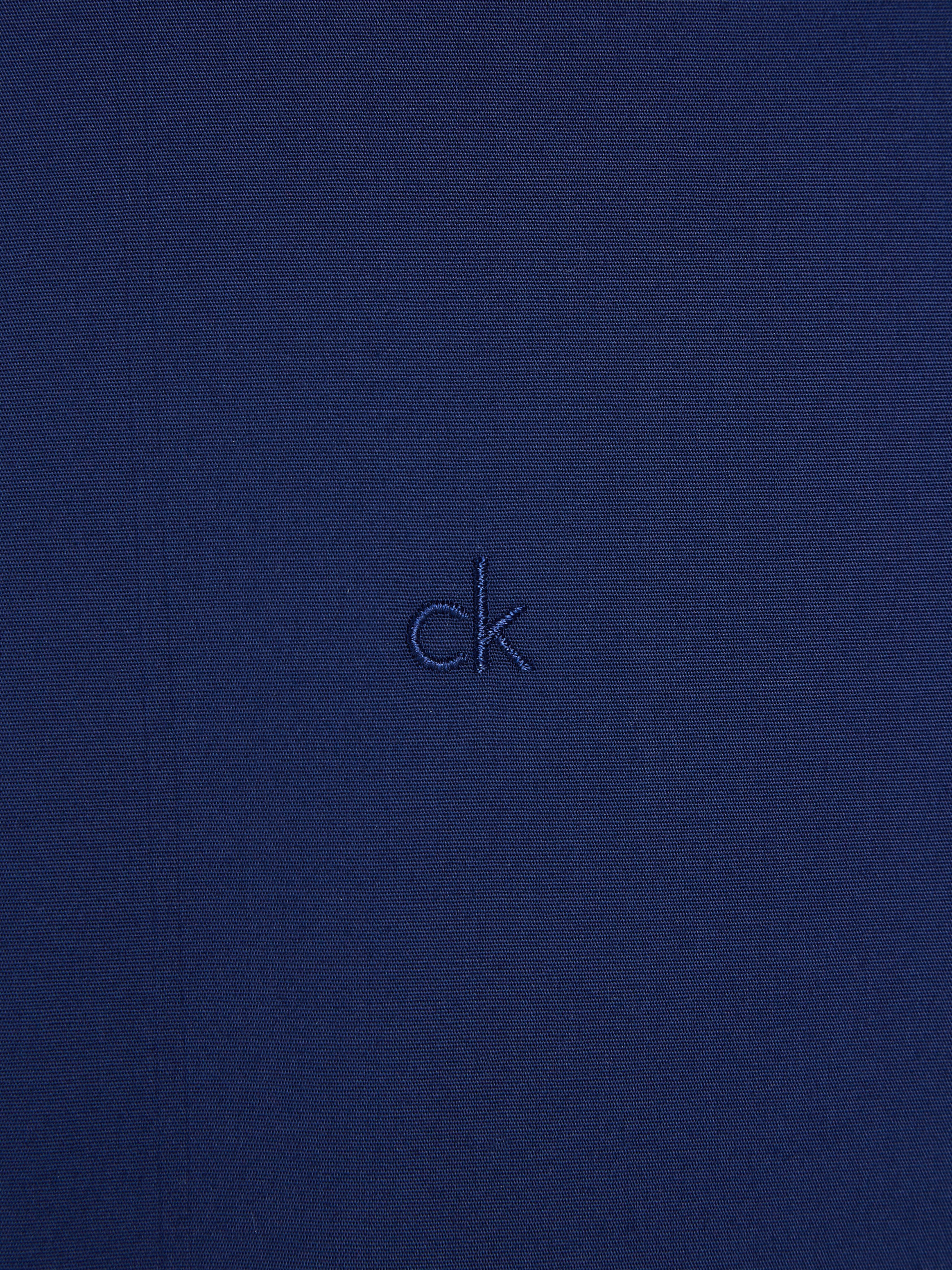 Calvin Klein Businesshemd »POPLIN STRETCH SLIM SHIRT«, mit Kentkragen, Logoprint auf Brusthöhe