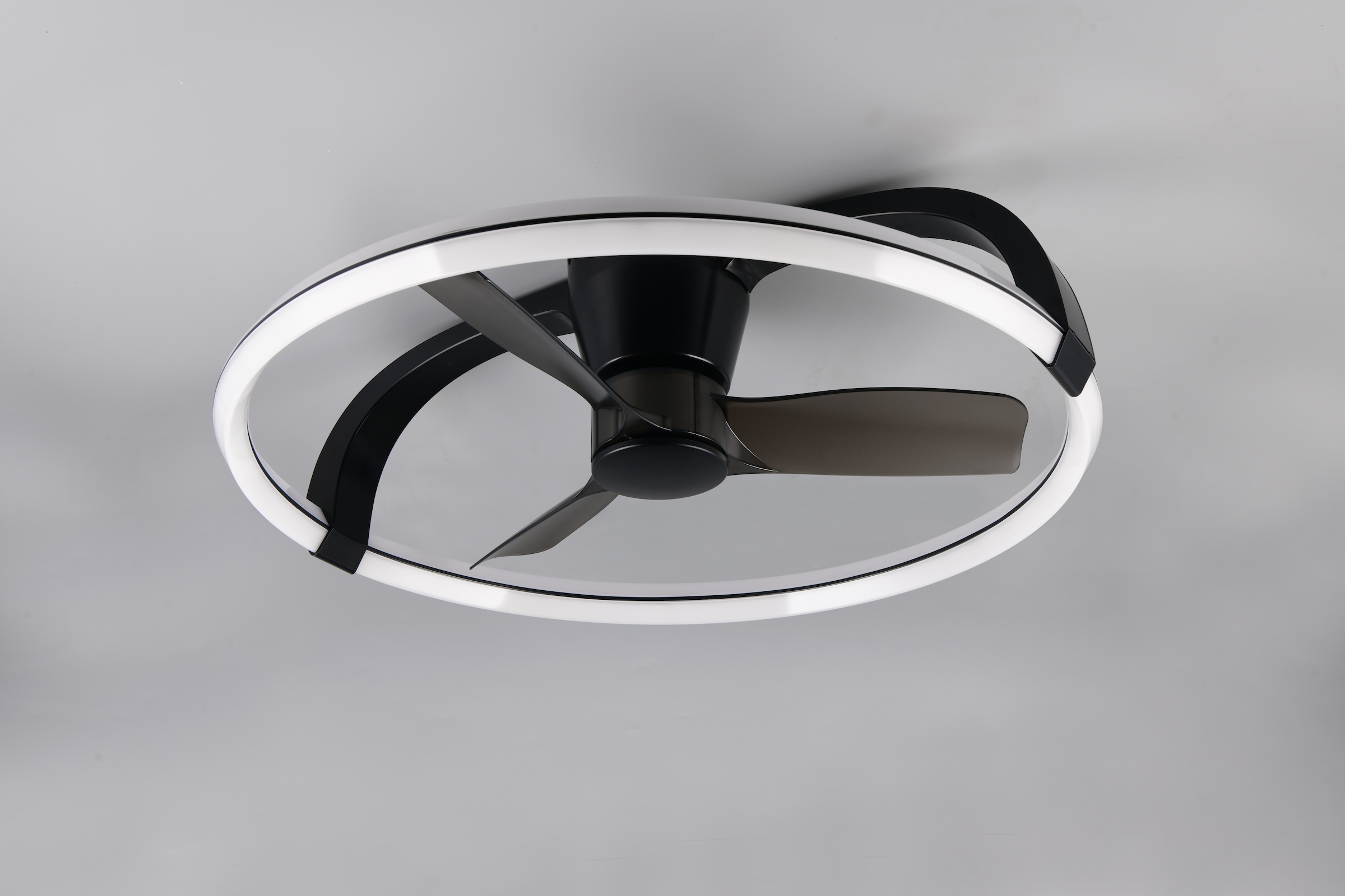 REALITY Leuchten LED Deckenleuchte »STOCKHOLM mit Ventilator, Deckenventilator mit Licht inklFernbedienung«, 1 flammig, Leuchtmittel LED-Board | LED fest integriert, 6 Geschwindigkeiten Timer Vor- & Rücklauf LED dimmbar CCT Nachtlicht