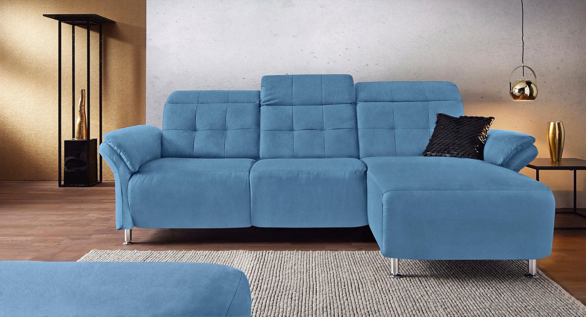Home affaire Ecksofa »Manhattan L-Form« 2 Sitze mit elektrischer Relaxfunkt günstig online kaufen