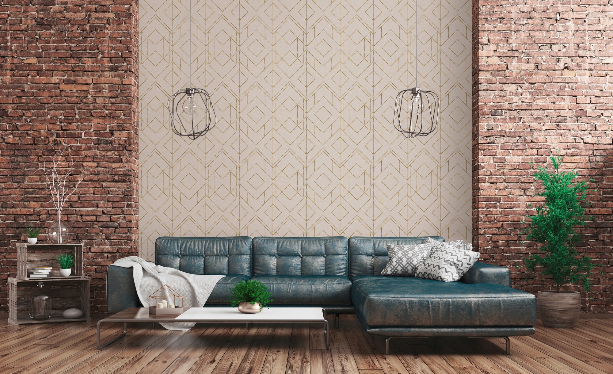 living walls Vliestapete »Metropolitan Stories, Ava New York«, geometrisch-grafisch-Motiv, Orientalische Tapete Geometrisch Tapeten Wohnzimmer Schlafzimmer Flur
