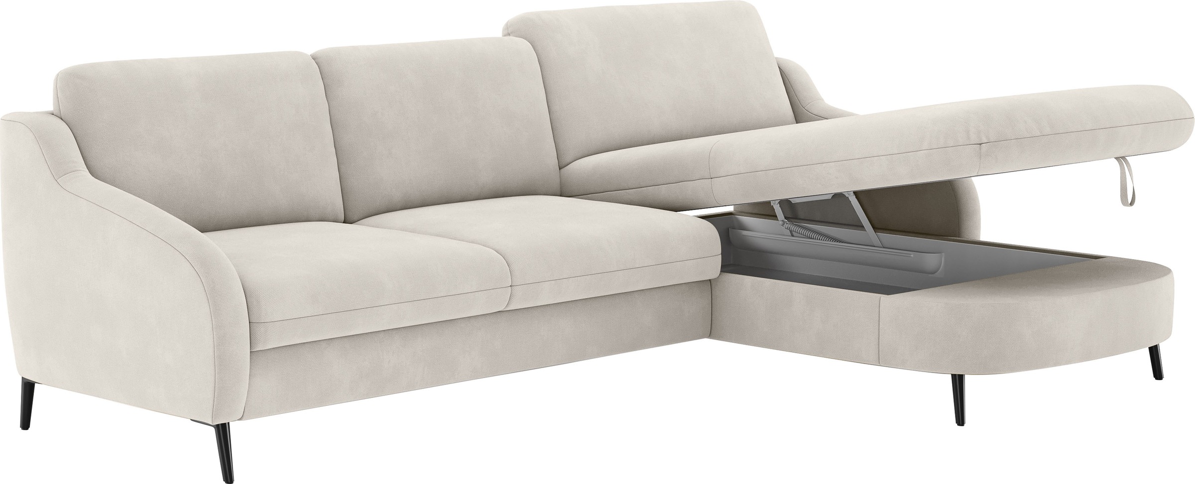 sit&more Ecksofa »Soul L-Form«, wahlweise mit Bettfunktion und Bettkasten oder Schubkasten
