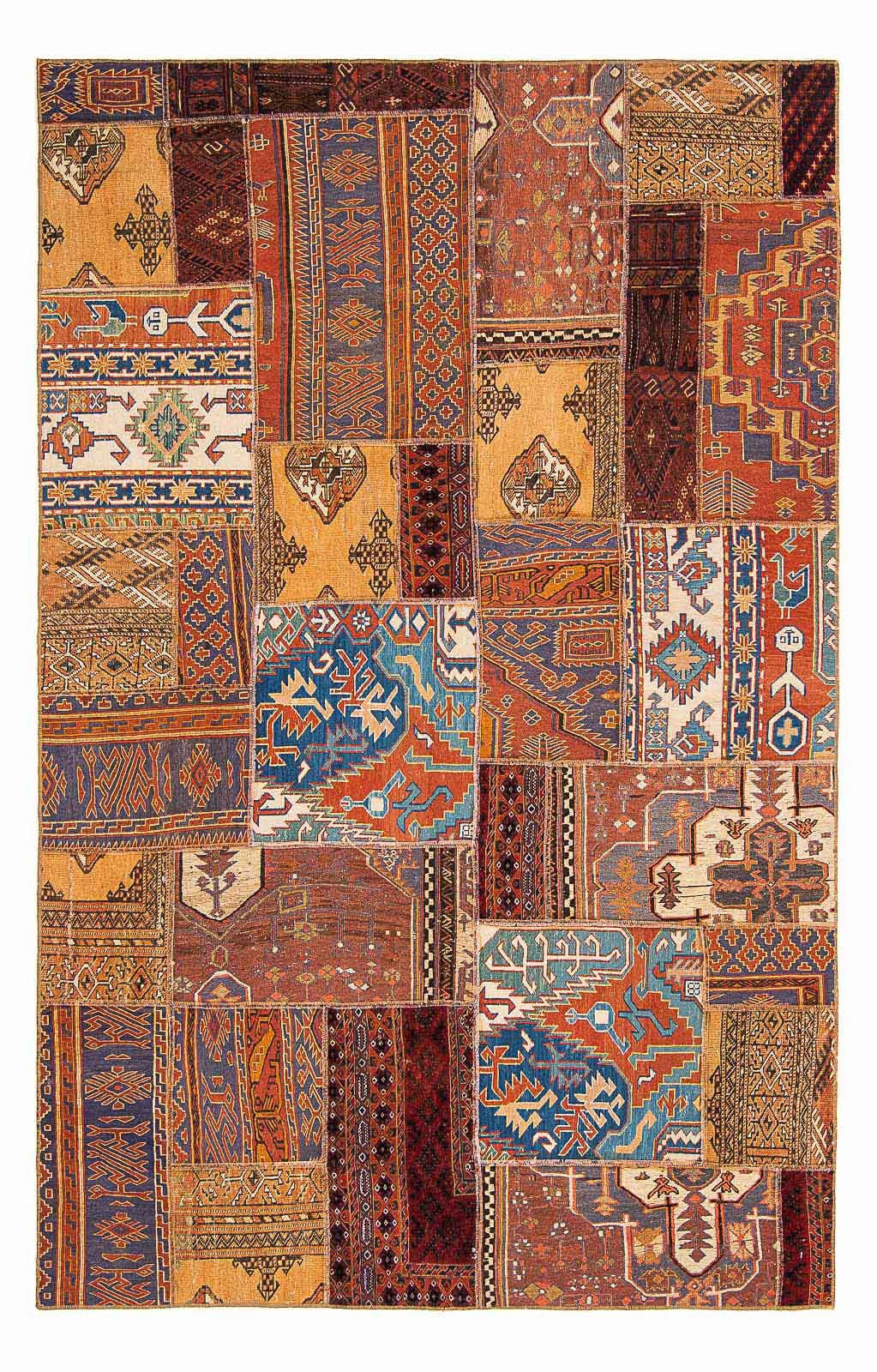 morgenland Wollteppich »Kelim Fars Patchwork 255 x 189 cm«, rechteckig, 5 m günstig online kaufen