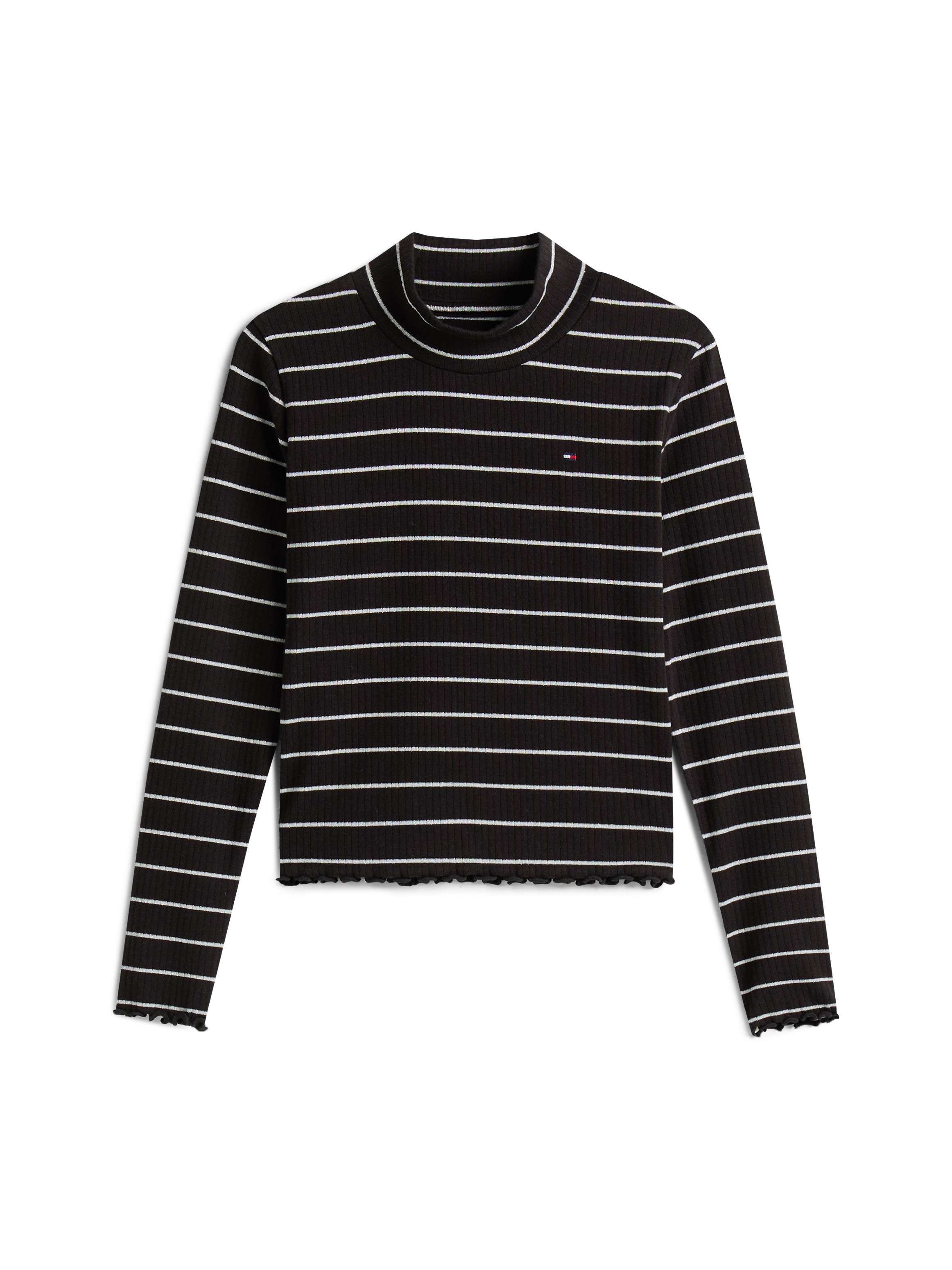 Tommy Hilfiger Langarmshirt »SPARKLE STRIPE MOCK NECK L/S« Kinder bis 16 Jahre