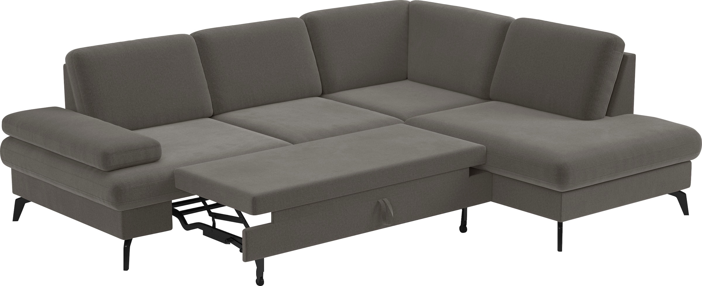 sit&more Ecksofa »Morris L-Form, inkl. Sitztiefenverstellung«, wahlweise mit Armteilverstellung, Bettfunktion & Bettkasten