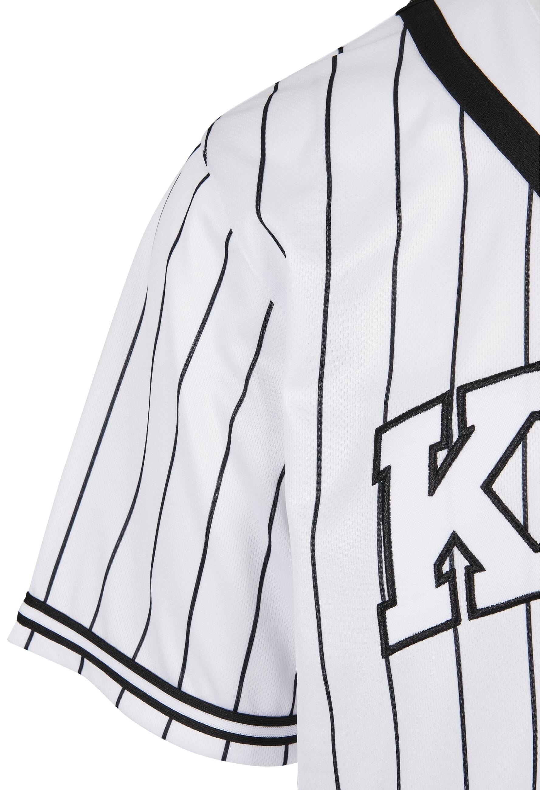 Karl Kani Langarmhemd »Karl Kani Herren KM221-115-2 Serif Pinstripe Baseball Shirt« 1 Stk.