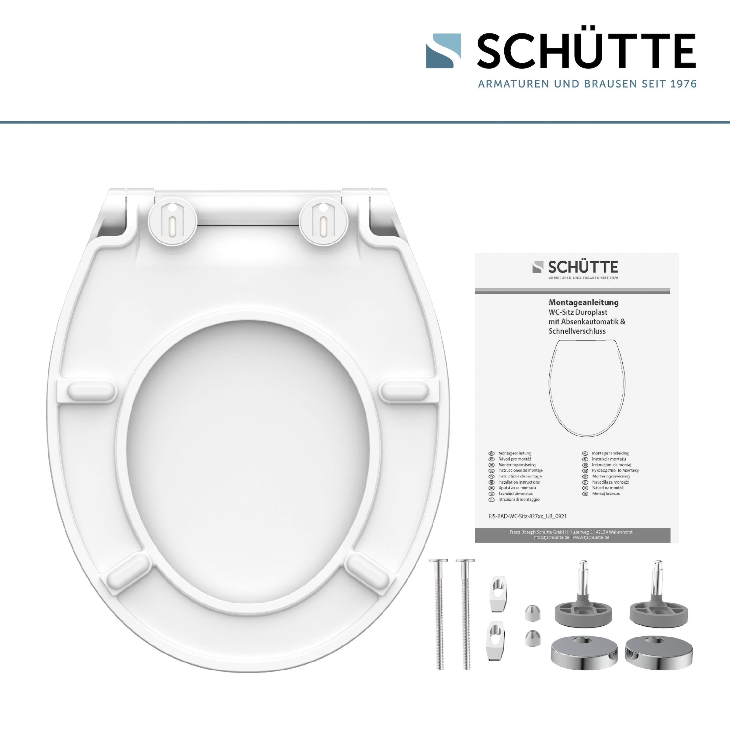 Schütte WC-Sitz »SLIM«, Duroplast, Absenkautomatik, Schnellverschluss, besonders flache Form