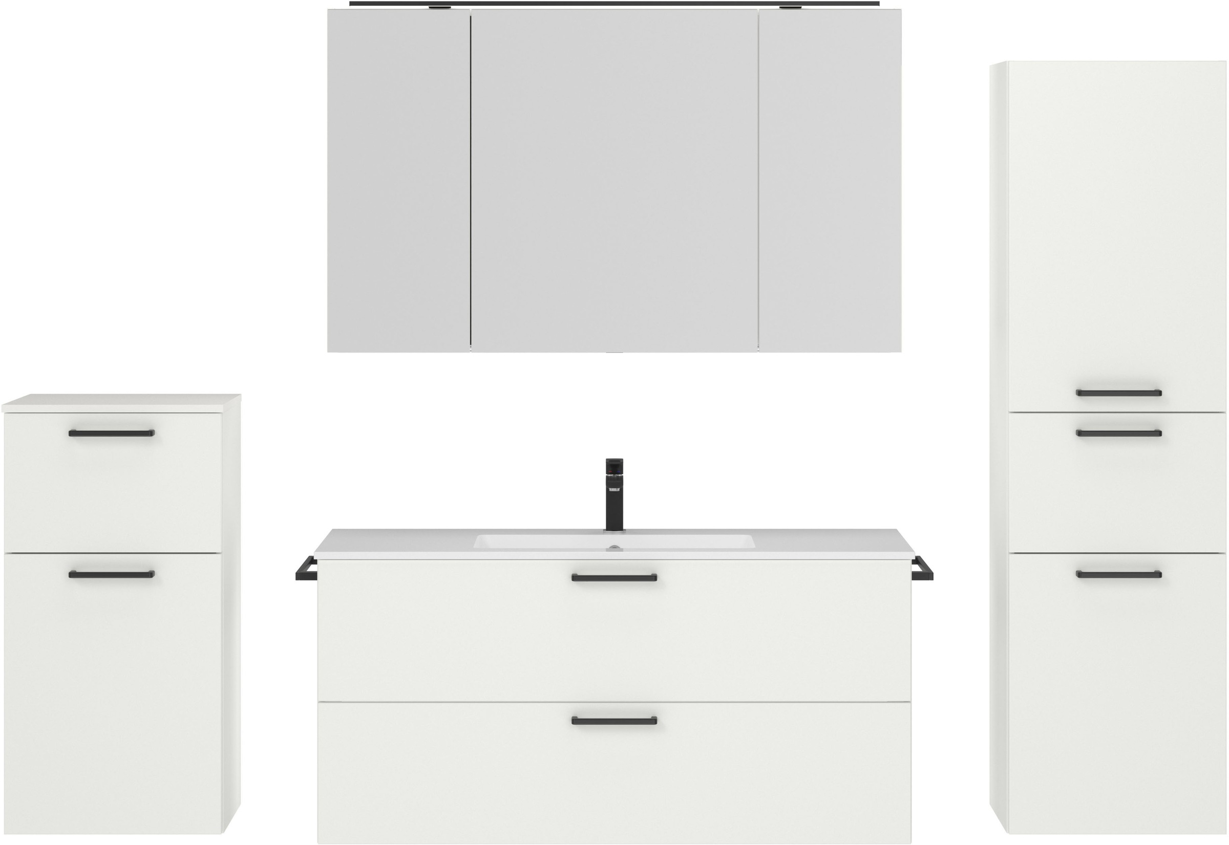nobilia® Badmöbel-Set »Tolvina« vormontiert, mit Soft-Close, 4 Stk. tlg. günstig online kaufen