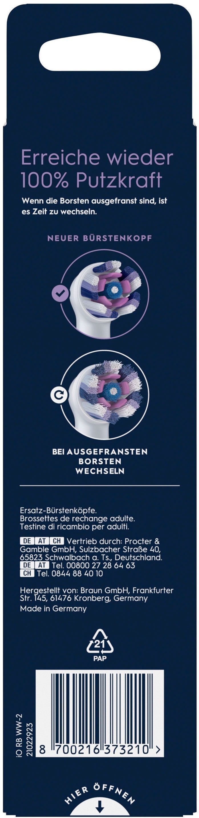 Oral-B Aufsteckbürsten »Oral-B iO Strahlendes Weiss«, fortschrittliche Plaque-Entfernung, Poliereinsätze zur Zahnaufhellung