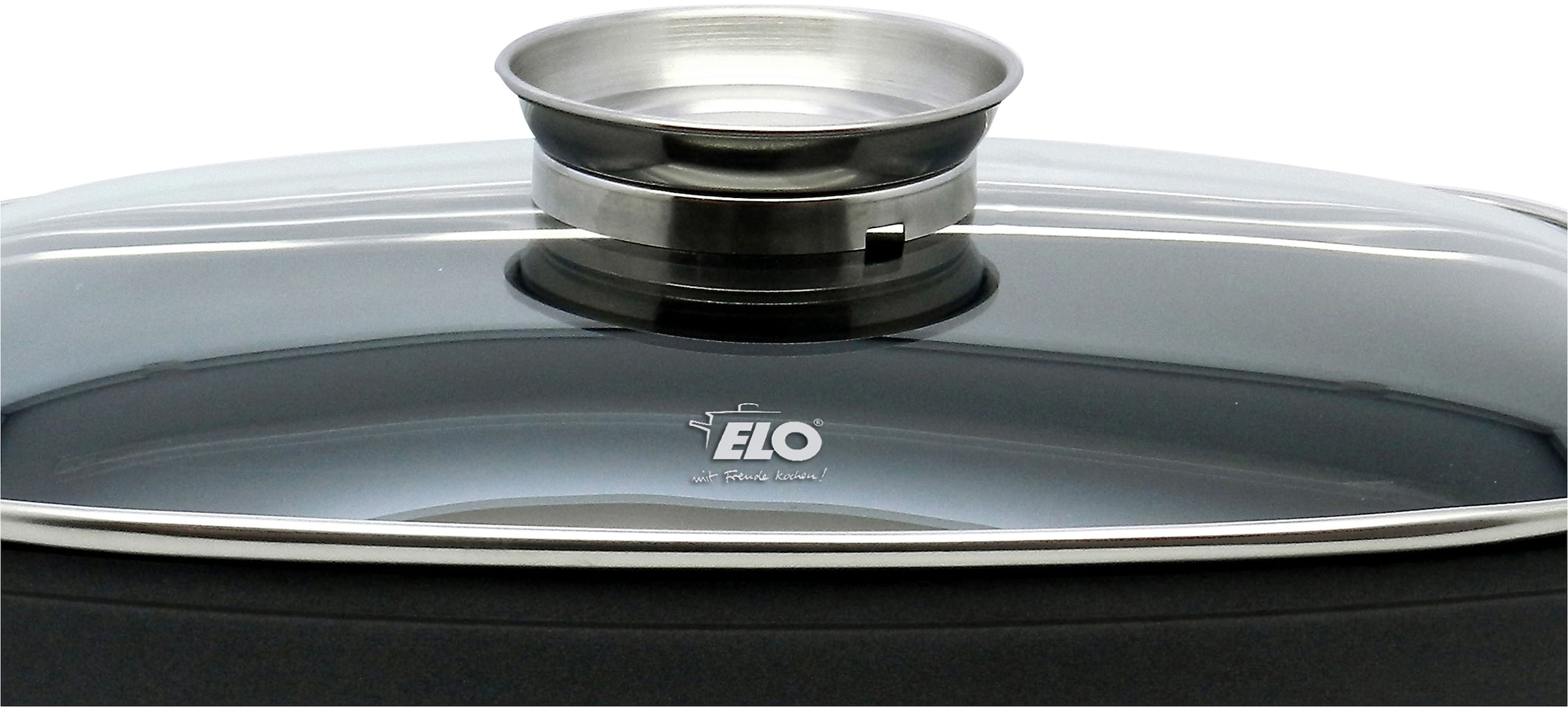 Elo Bräter »Alucast«, Aluminiumguss, (1 tlg., 1 Bräter mit Glasdeckel), Aromaknopf, Induktion