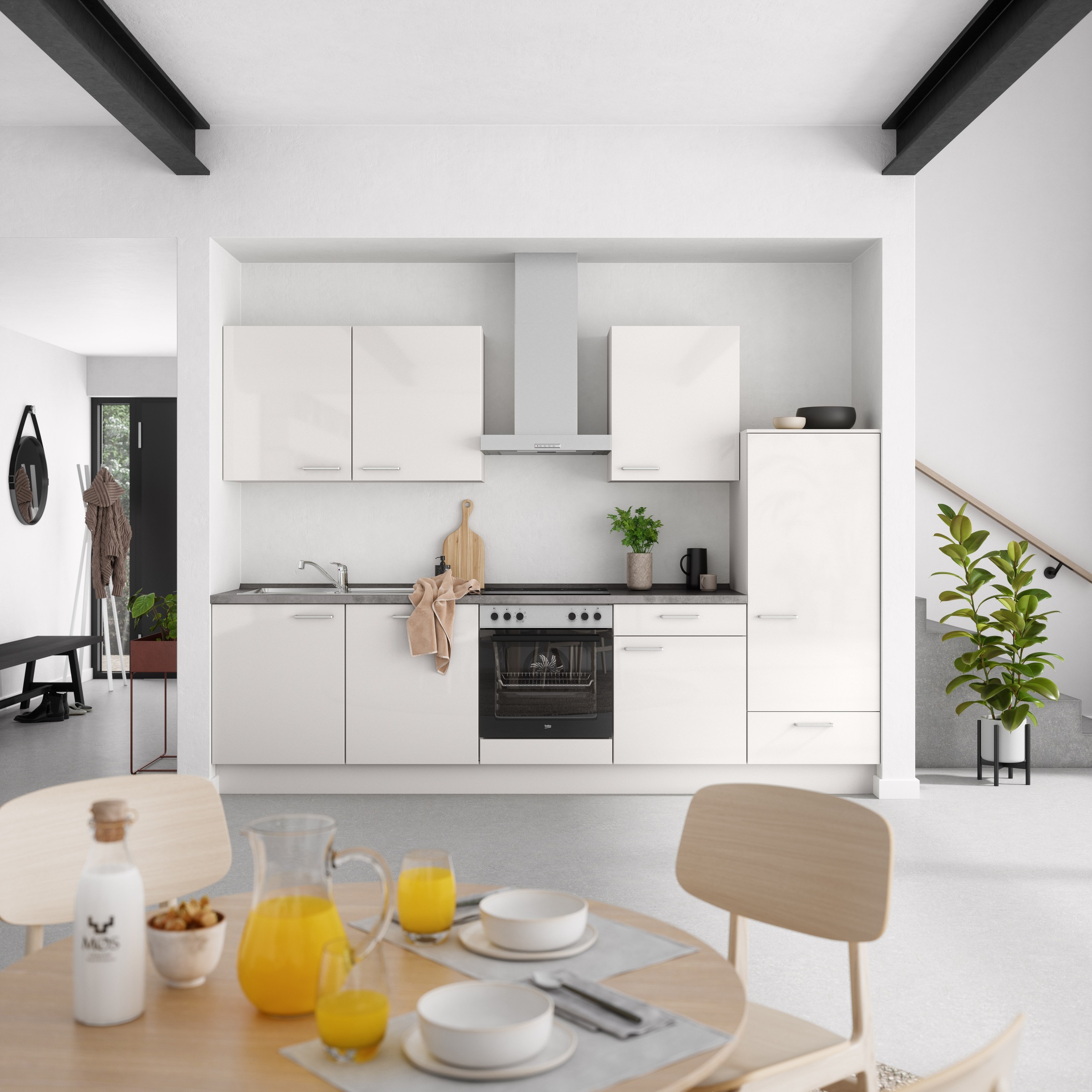 nobilia® Küchenzeile »"Flash I"«, vormontiert, Ausrichtung wählbar, Breite 300 cm, wahlw. mit E-Geräten