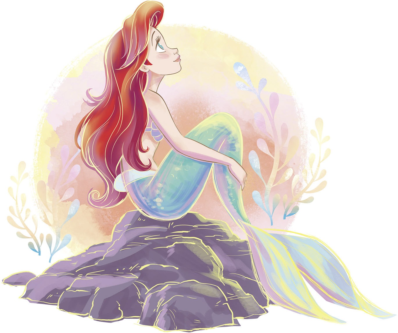 Komar Leinwandbild »Disney Ariel Sunrise«, Disney, (1 St.), 40 x 60 cm (Breite x Höhe) - Kinderzimmer, Dekoration