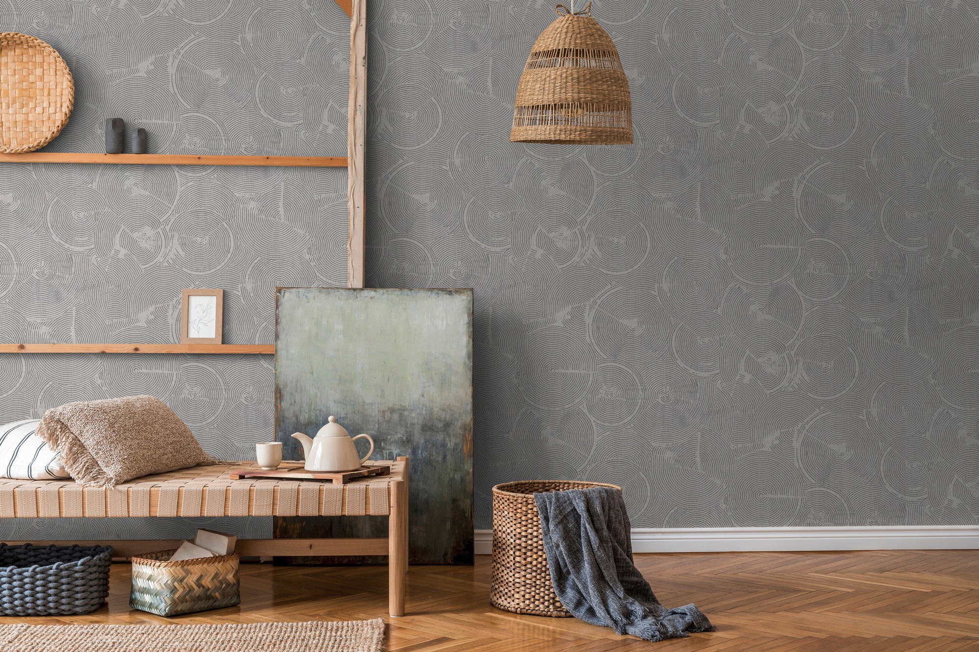 living walls Vliestapete »Metropolitan Stories, Nala Cape Town« Ethnomuster | abstrakt | minimalistisch leicht strukturiert Orientalische Tapete Geometrisch Tapeten Wohnzimmer Schlafzimmer Flur