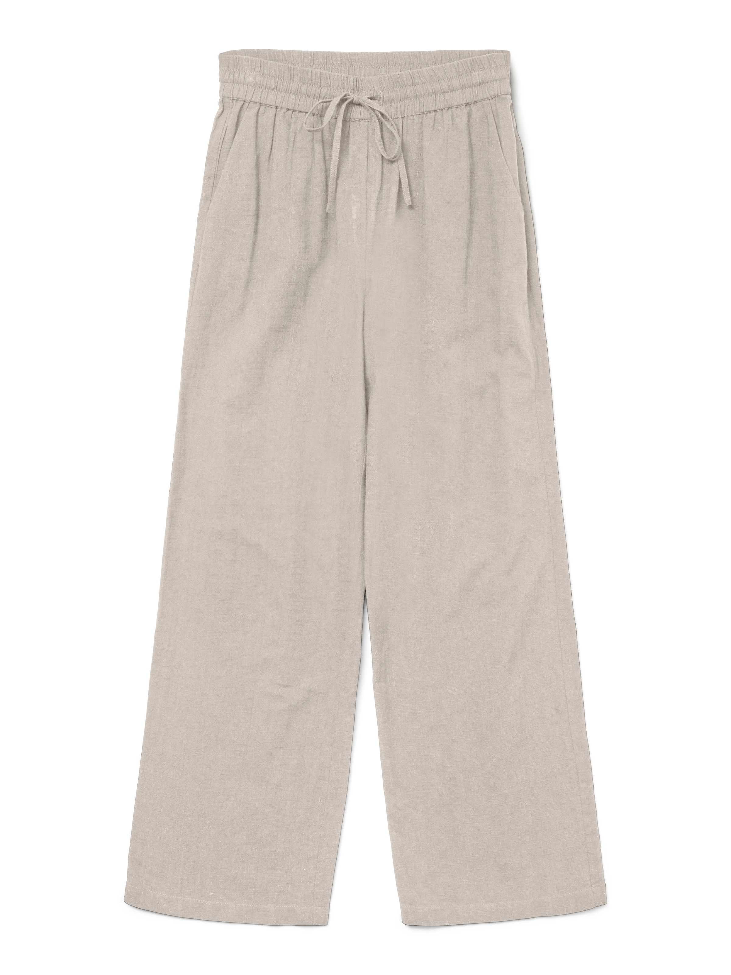 Vero Moda Schlupfhose »VMCAIA MW WIDE PANT WVN NOOS«, Sommerhose, mit Leinen
