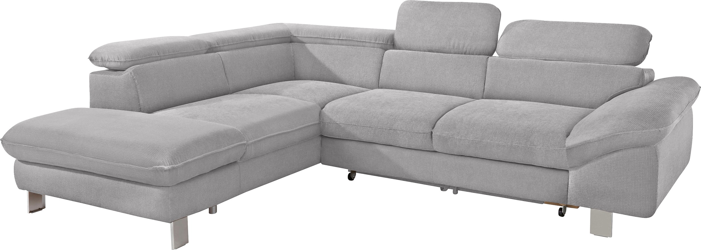 COTTA Polstergarnitur »Driver L-Form«, (Set, 2 tlg.), Set bestehend aus: Ecksofa mit Kopfteilverstellung & Hocker