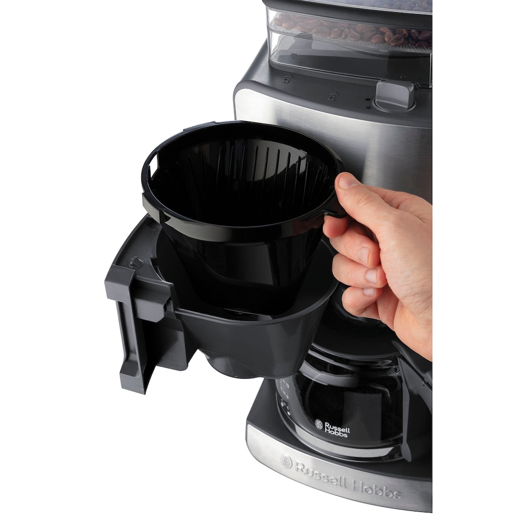 RUSSELL HOBBS Kaffeemaschine mit Mahlwerk »Grind & Brew 25610-56«, 1,25 l Kaffeekanne, Papierfilter, 1x4