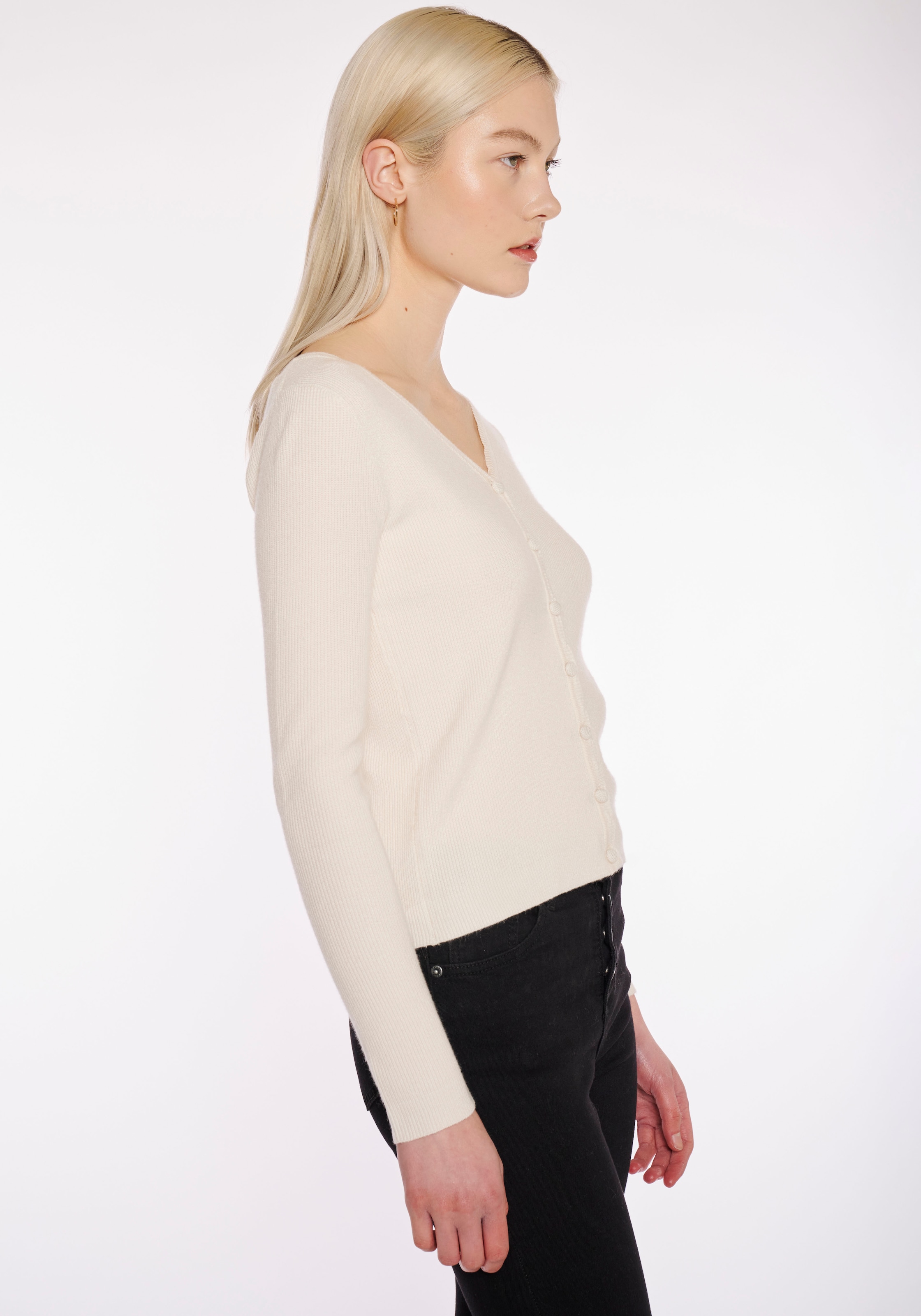 HaILY’S Strickjacke »LS V CD Na44tasha«, aus Rippstrick