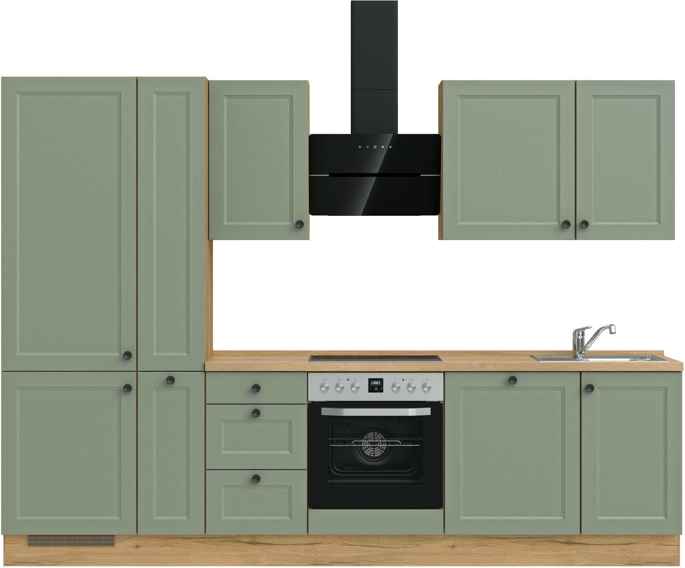 nobilia® Küchenzeile »"Cascada II"«, vormontiert, Breite 300 cm, Ausrichtun günstig online kaufen