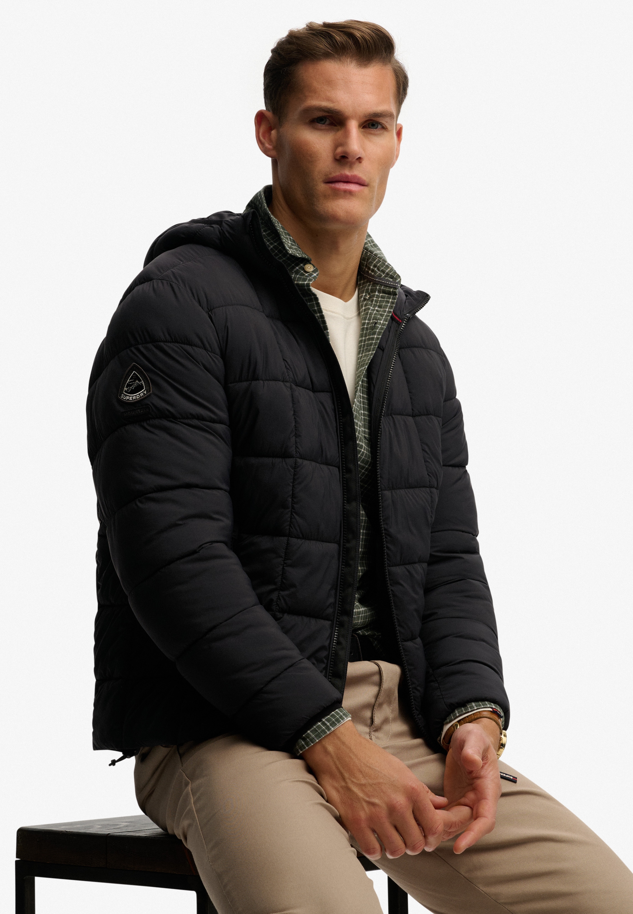 Superdry Steppjacke »HOOD BOX QUILT FUJI LITE JKT«