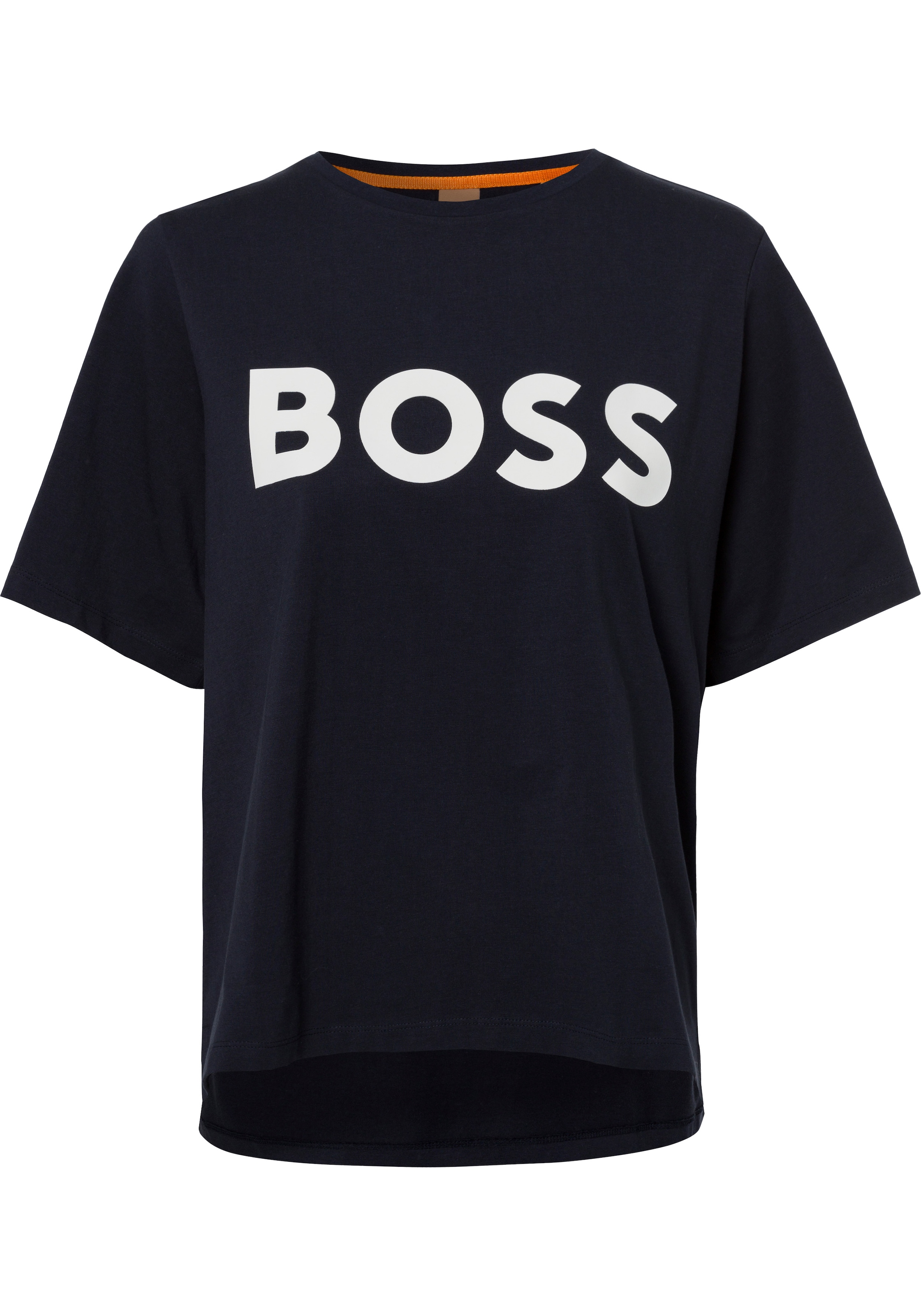 am ORANGE kaufen Ausschnitt innen BOSS-Kontrastband mit T-Shirt, online BOSS