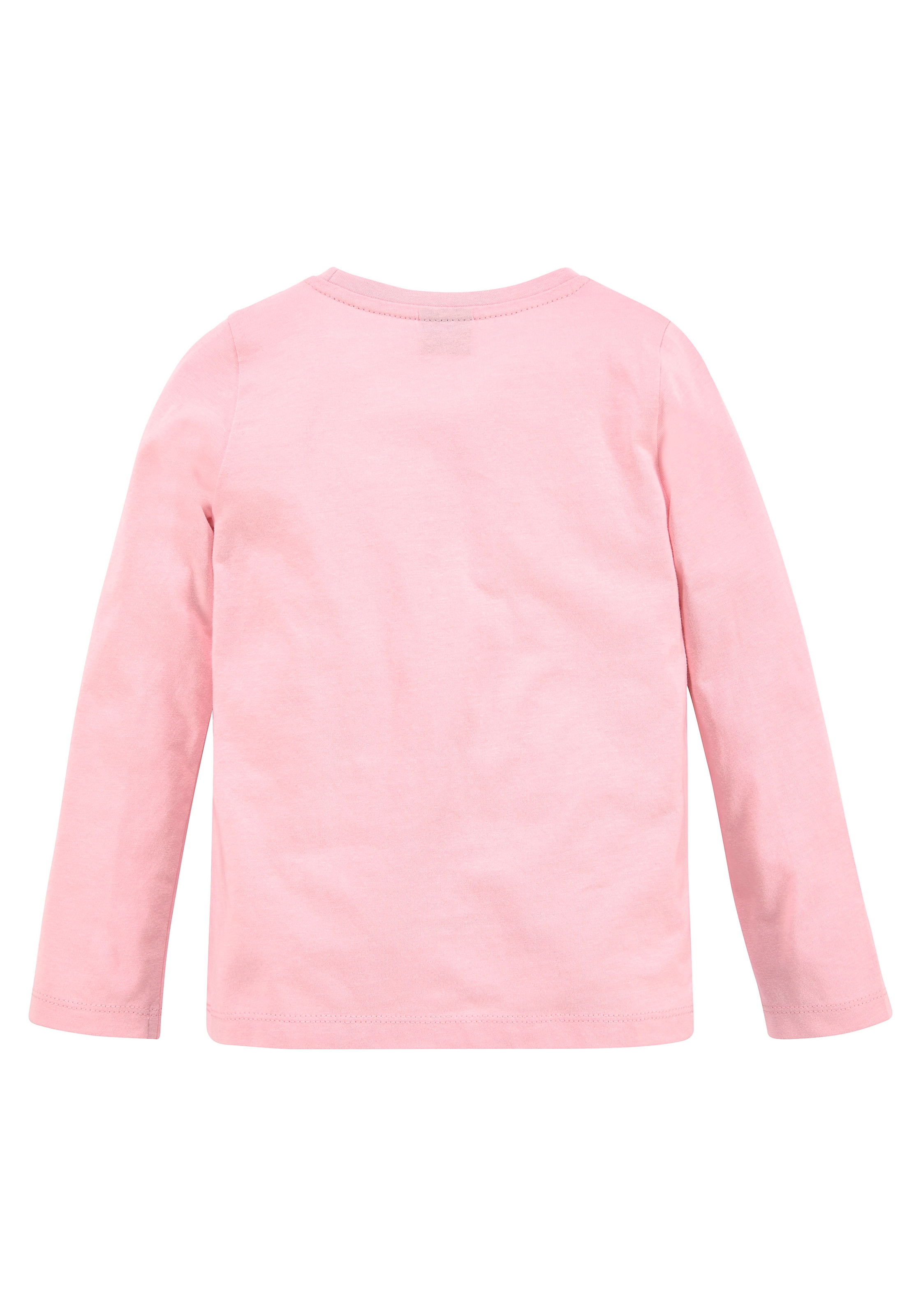 KIDSWORLD Langarmshirt »Regenbogen Pailletten-Applikation«, Langarm, Basic-Passform, mit schimmernden Pailletten-Applikationen