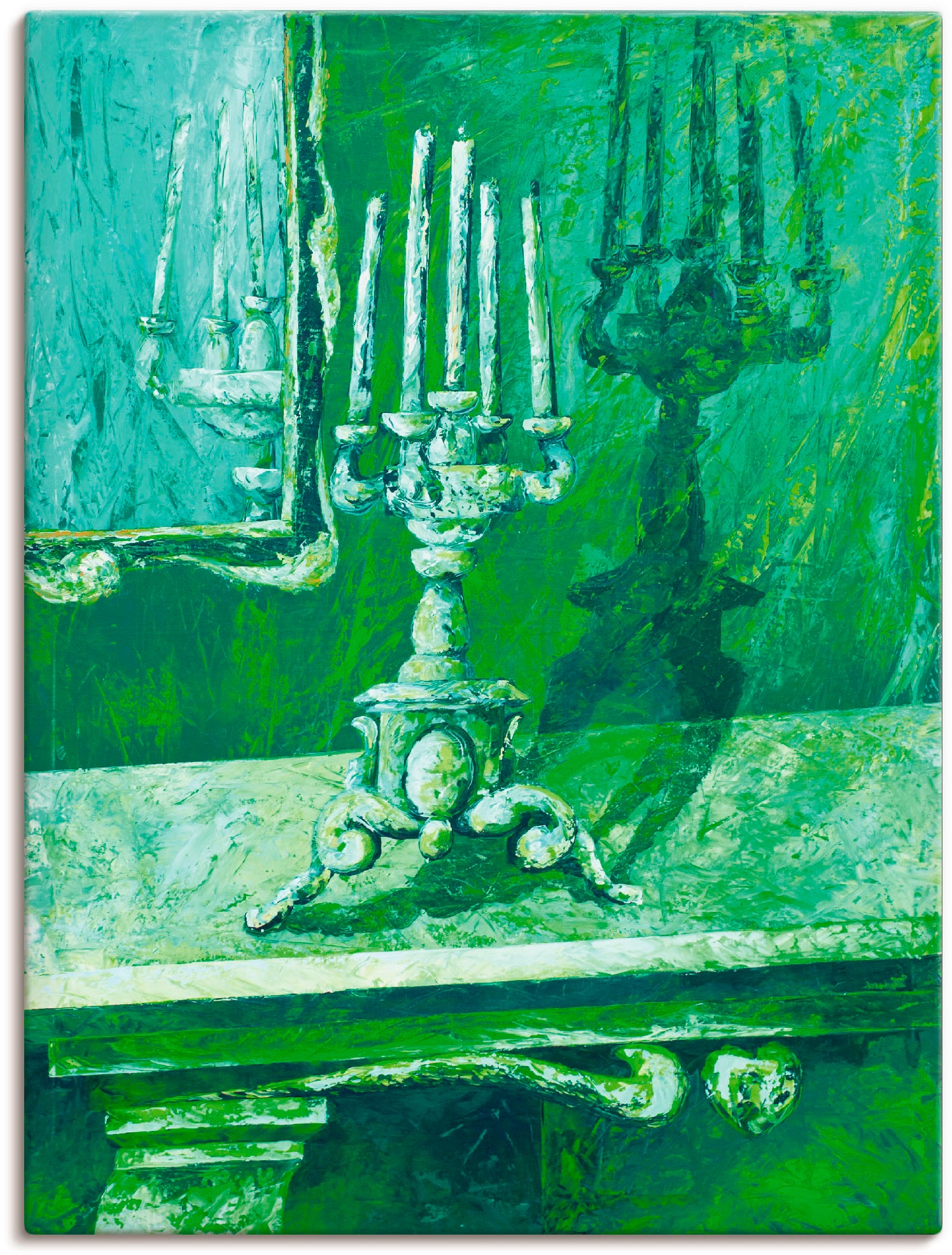 Artland Leinwandbild »Barocker Leuchter«, Innenarchitektur, (1 St.), auf Keilrahmen gespannt