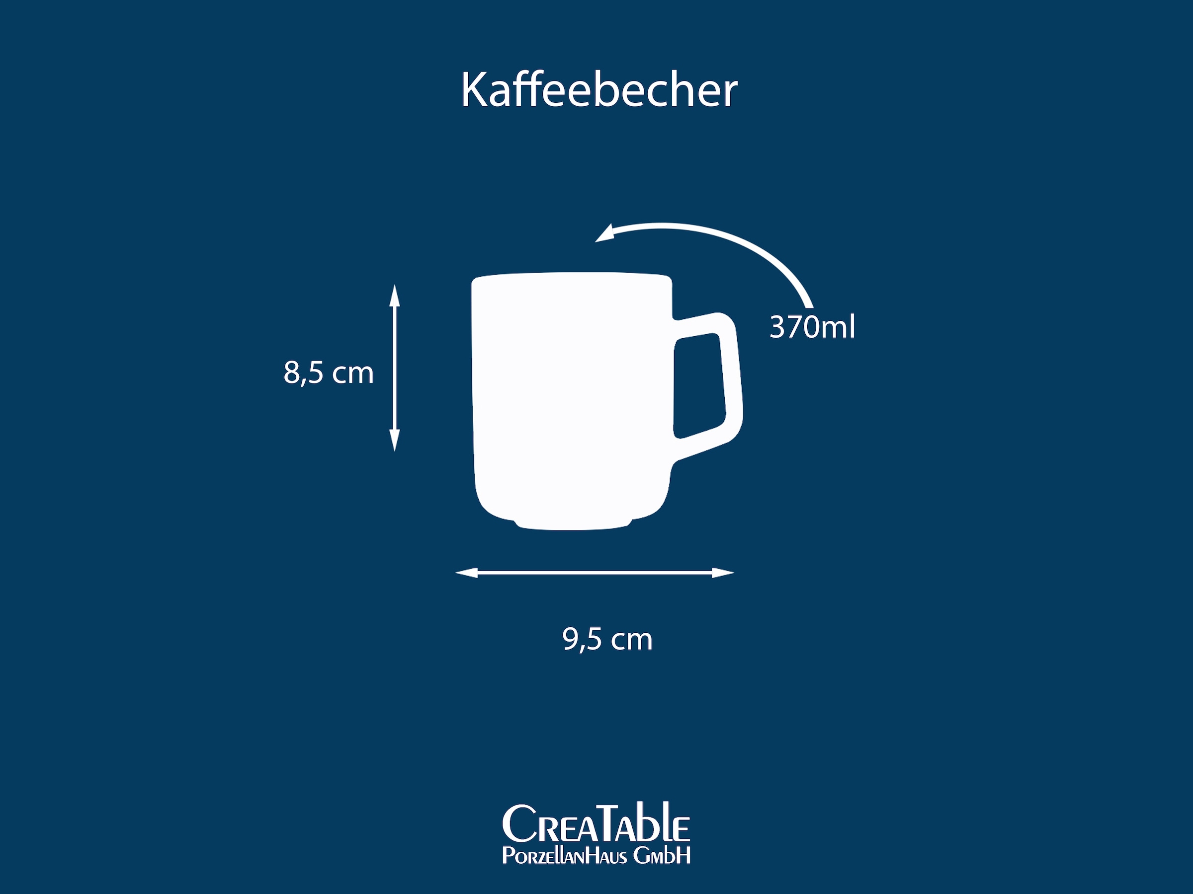 CreaTable Becher »Yuki« 370 ml, 4-teilig