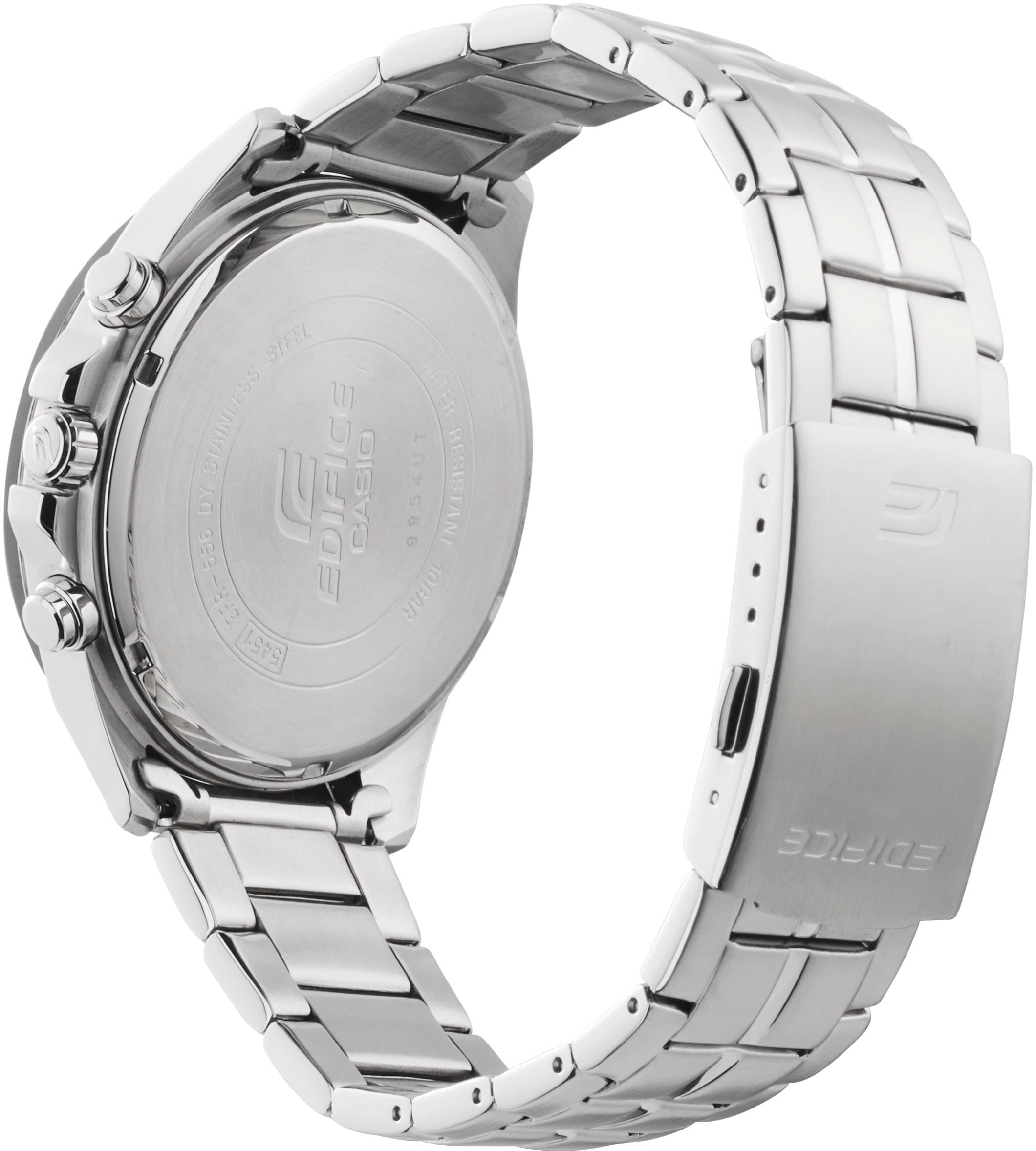 CASIO EDIFICE Chronograph, Quarzuhr,Armbanduhr,Herrenuhr,bis 10 bar wasserdicht, Edelstahlarmband