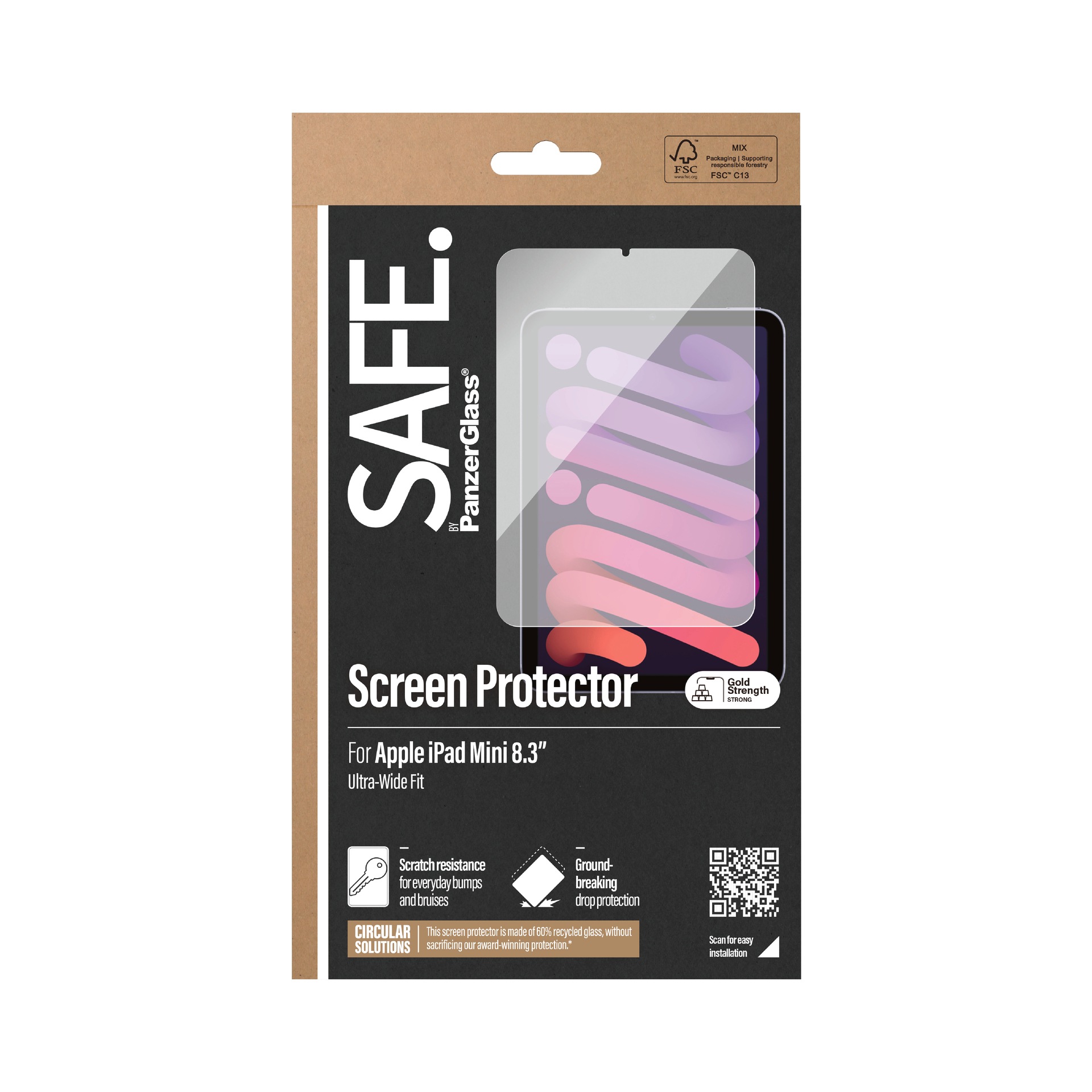 SAFE by PanzerGlass Displayschutzglas »Ultra-Wide Fit Screen Protection«, für Apple iPad Mini 8.3'', Displayschutzfolie, Schutzfolie, Bildschirmschutz, kratz- & stoßfest