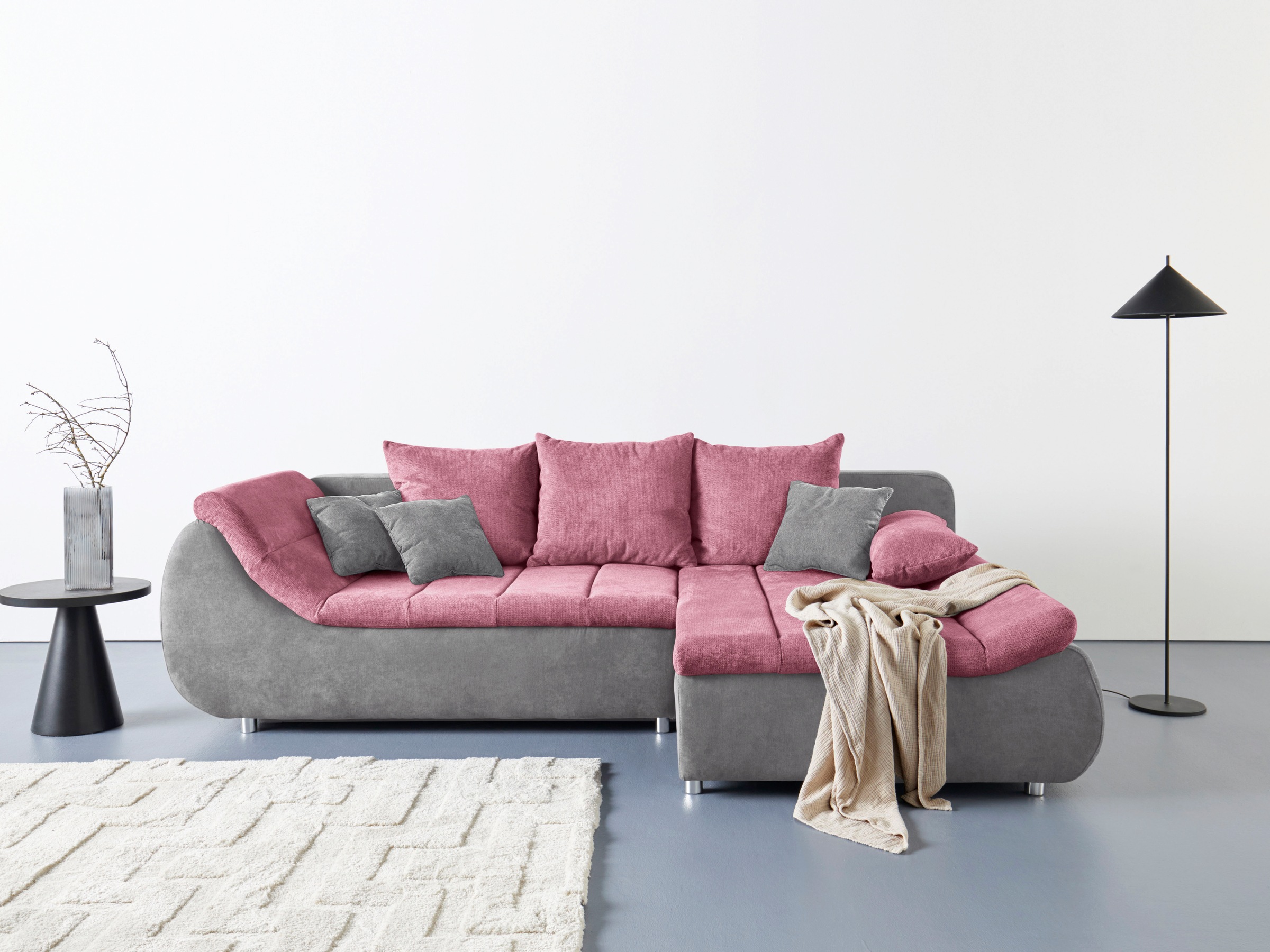Home affaire Ecksofa »Imola, elegant und modern, aktuelle Steppung im Sitz, günstig online kaufen