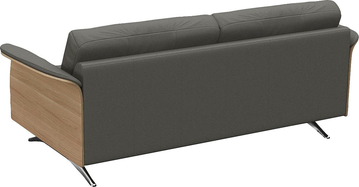 FLEXLUX 2,5-Sitzer »Glow Sofa, Couch,«, Premium-Sitz: Kaltschaum & Federkern, Arml. geölte Eiche, Fuß Alu