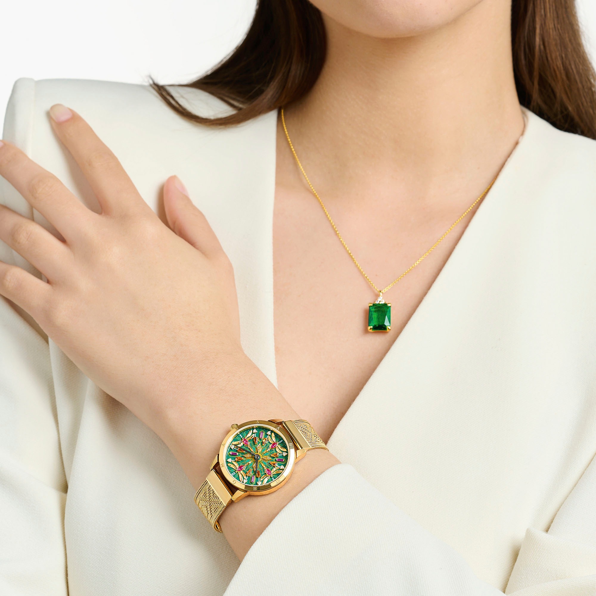 THOMAS SABO Quarzuhr »KALEIDOSKOP LIBELLE«, Damenuhr, Armbanduhr, Schmucksteine, Libellen, Edelstahl