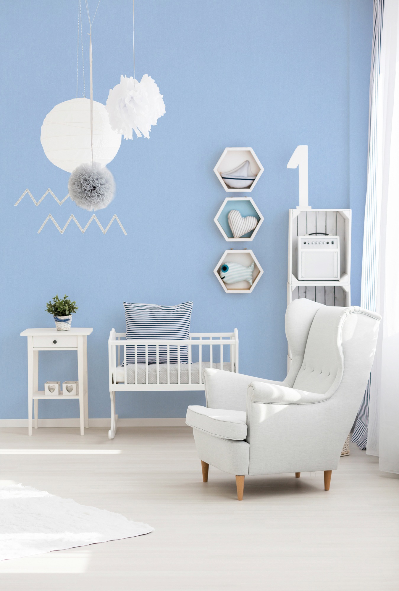 A.S. Création Vliestapete »Little Love«, einfarbig-unifarben-uni, Kindertapete Tapete Uni Tapeten Kinderzimmer Schlafzimmer modern Optik
