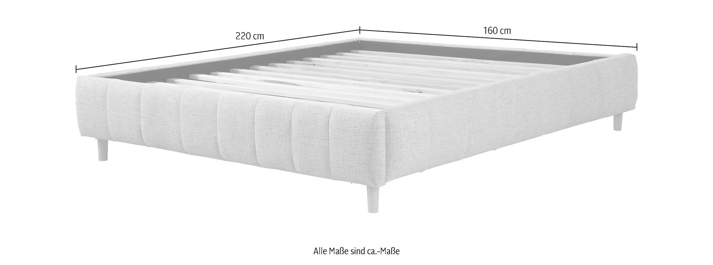 andas Polsterbett »Tarje«, in 5 Breiten, auch in Überlänge 220 cm, incl. Roll-Lattenrost