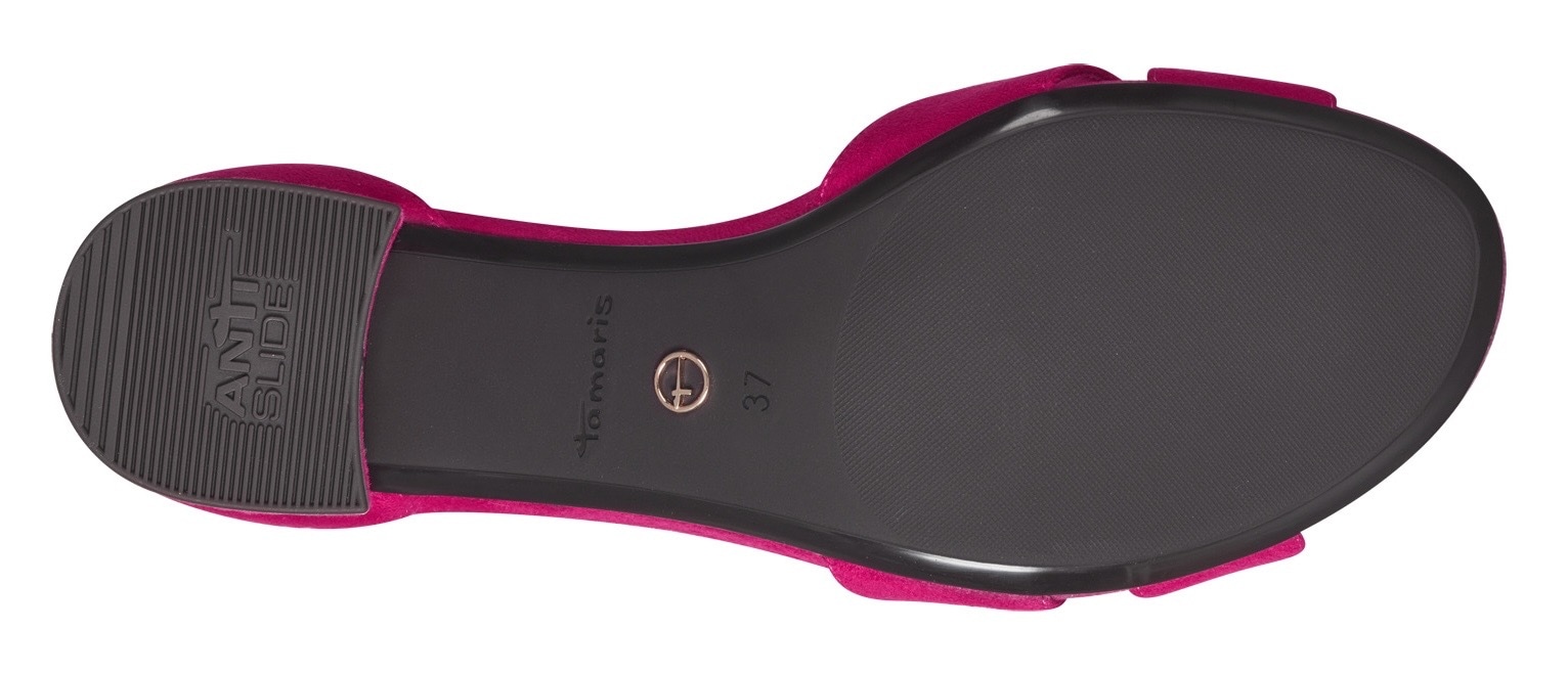 Tamaris Sandalette, Blockabsastz, Sommerschuh, Riemchensandale mit Kreuzbandage